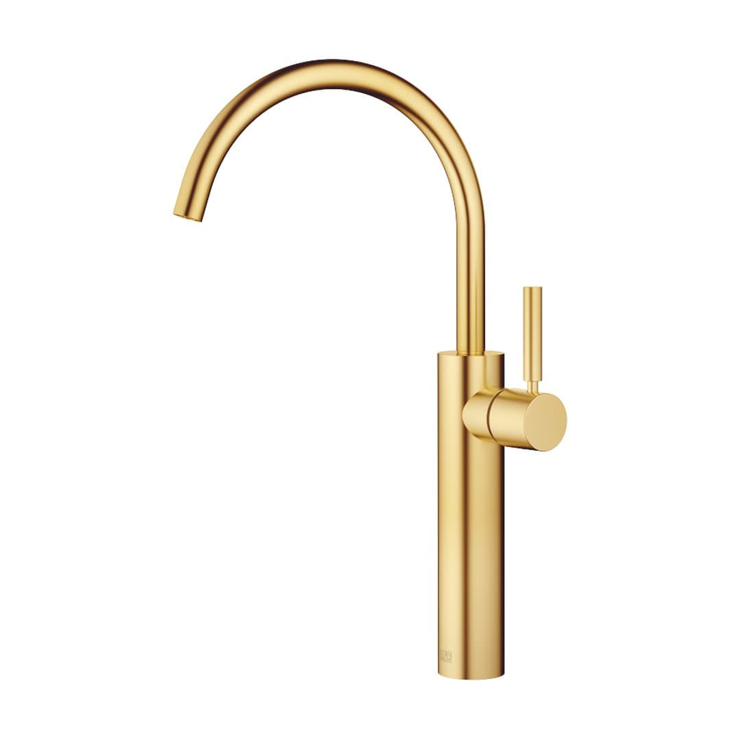 Dornbracht Meta – Μπαταρία Νιπτήρα Ψηλή – Single-lever basin mixer with raised base without pop-up waste – Brushed Gold (PVD) (33534661-37)