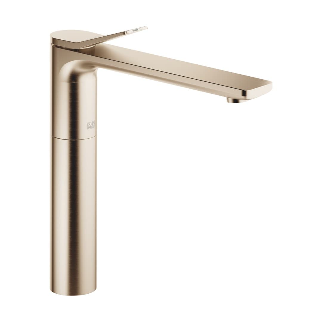 Dornbracht Lissé – Μπαταρία Νιπτήρα Ψηλή – Single-lever basin mixer with raised base without pop-up waste – Brushed Light Gold (PVD) (33537845-27)