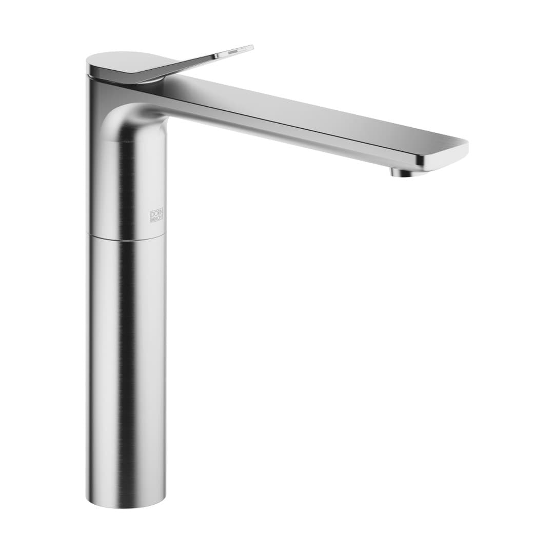 Dornbracht Lissé – Μπαταρία Νιπτήρα Ψηλή – Single-lever basin mixer with raised base without pop-up waste – Brushed Chrome (33537845-93)