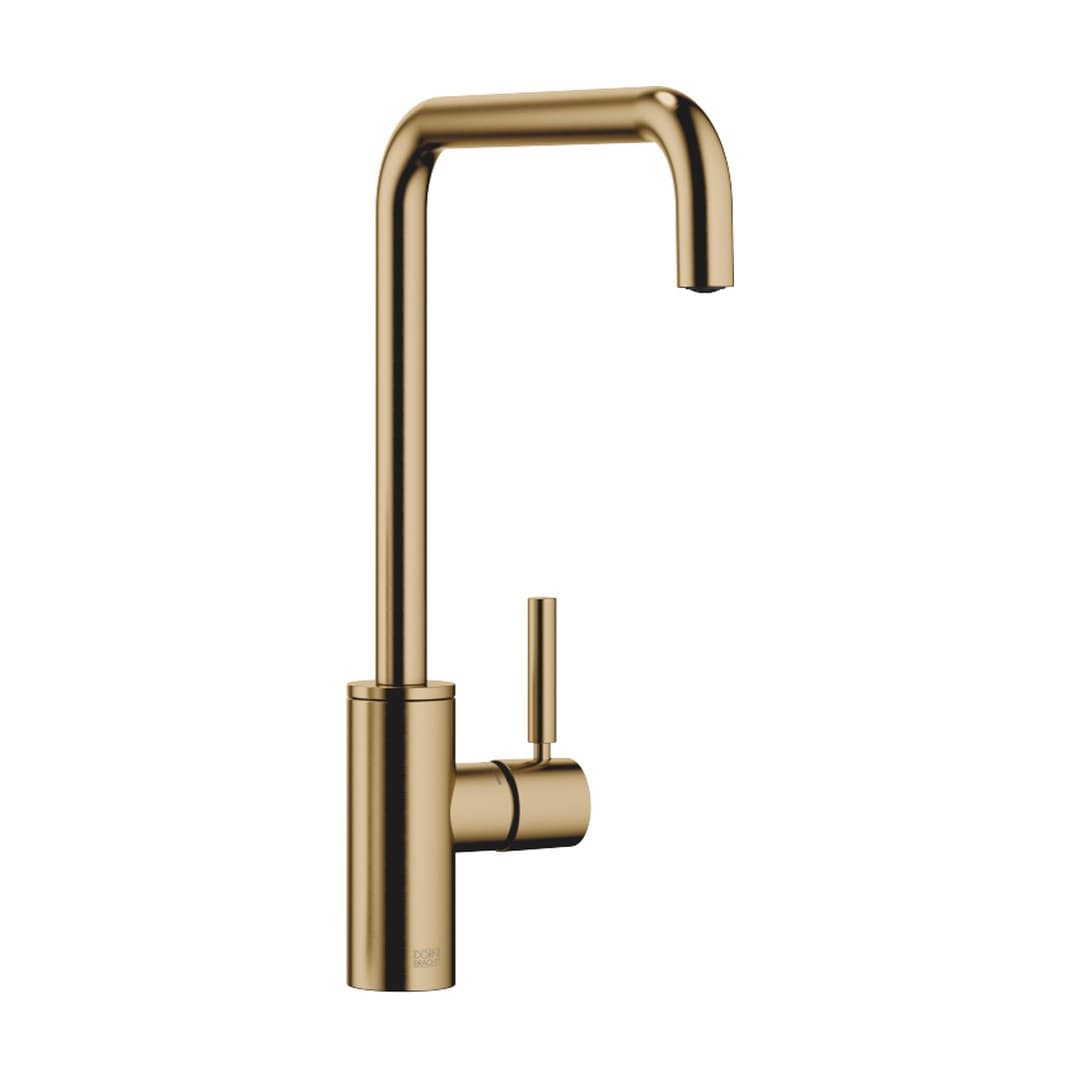 Dornbracht Meta Square – Μπαταρία Κουζίνας – Single-lever mixer for rinsing/Profi spray – Brushed Dark Brass (PVD) (33826861-39)
