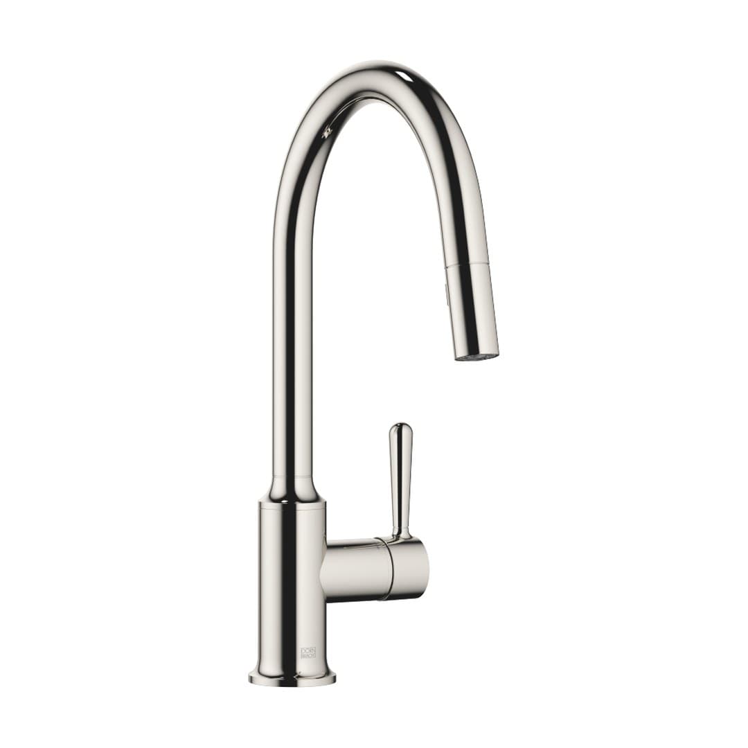 Dornbracht VAIA – Μπαταρία Κουζίνας – Single-lever mixer Pull-down with spray function – Platinum (33870809-08)