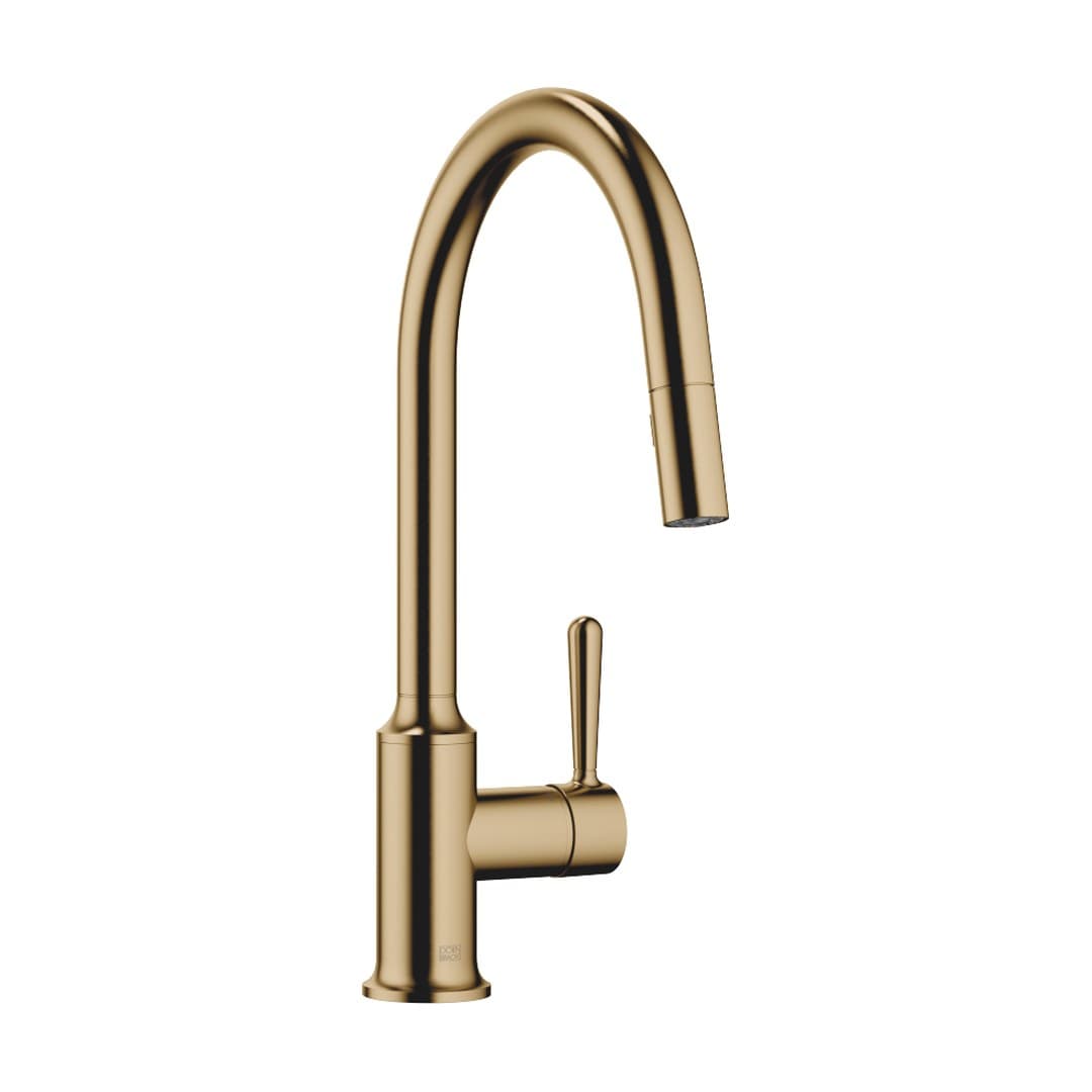 Dornbracht VAIA – Μπαταρία Κουζίνας – Single-lever mixer Pull-down with spray function – Brushed Dark Brass (PVD) (33870809-39)
