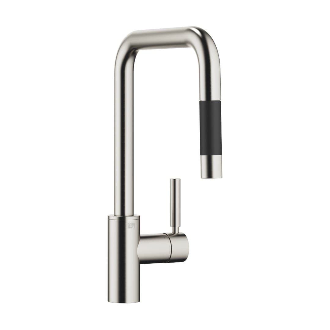 Dornbracht Meta Square – Μπαταρία Κουζίνας – Single-lever mixer Pull-down with spray function – Brushed Platinum (33870861-06)