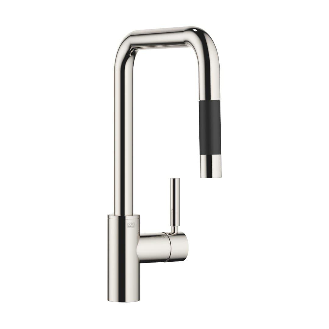 Dornbracht Meta Square – Μπαταρία Κουζίνας – Single-lever mixer Pull-down with spray function – Platinum (33870861-08)