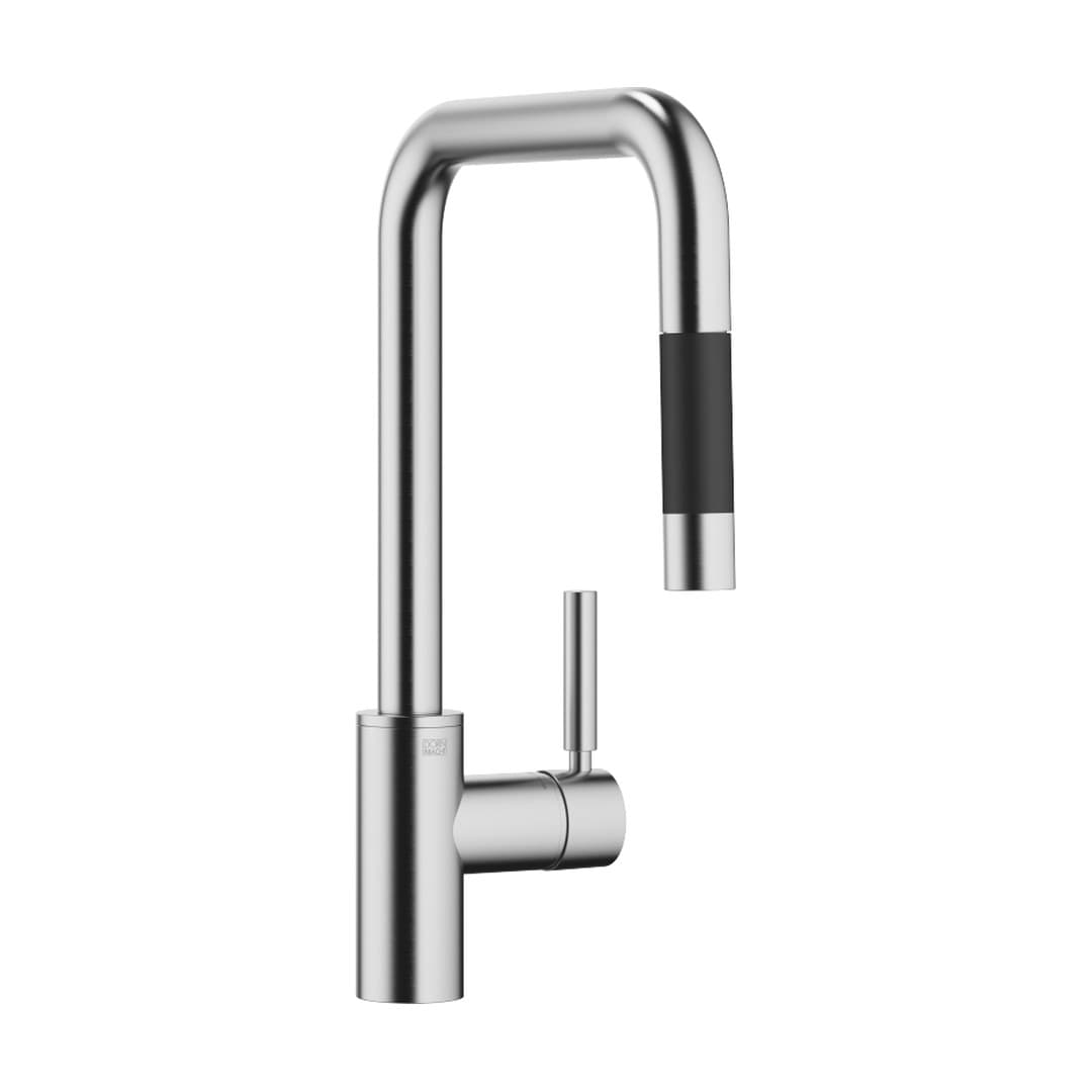 Dornbracht Meta Square – Μπαταρία Κουζίνας – Single-lever mixer Pull-down with spray function – Brushed Chrome (33870861-93)