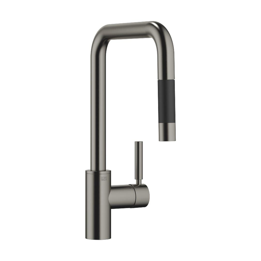 Dornbracht Meta Square – Μπαταρία Κουζίνας – Single-lever mixer Pull-down with spray function – Brushed Dark Platinum (33870861-99)