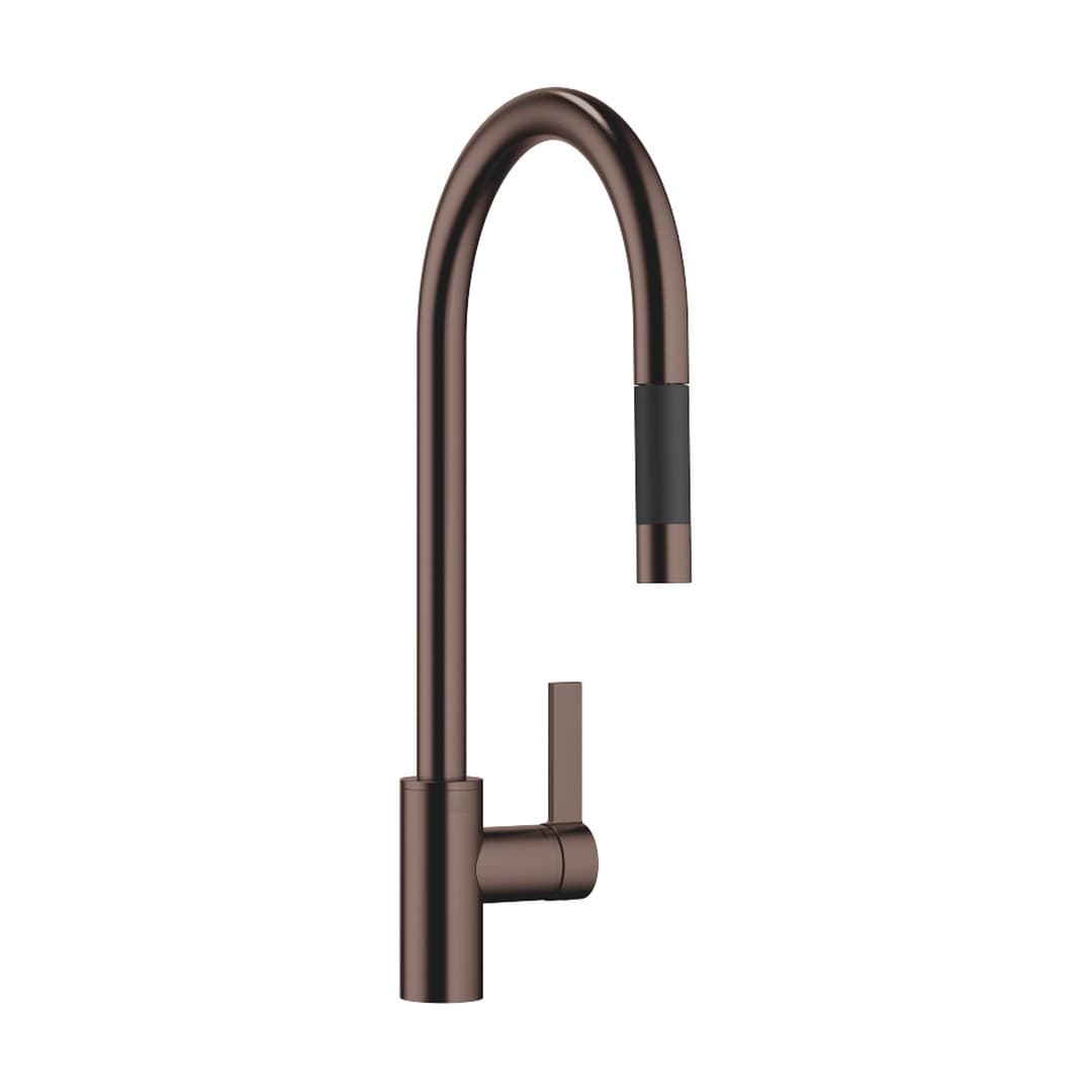 Dornbracht Tara Ultra – Μπαταρία Κουζίνας – Single-lever mixer Pull-down with spray function – Brushed Dark Bronze (PVD) (33870875-43)