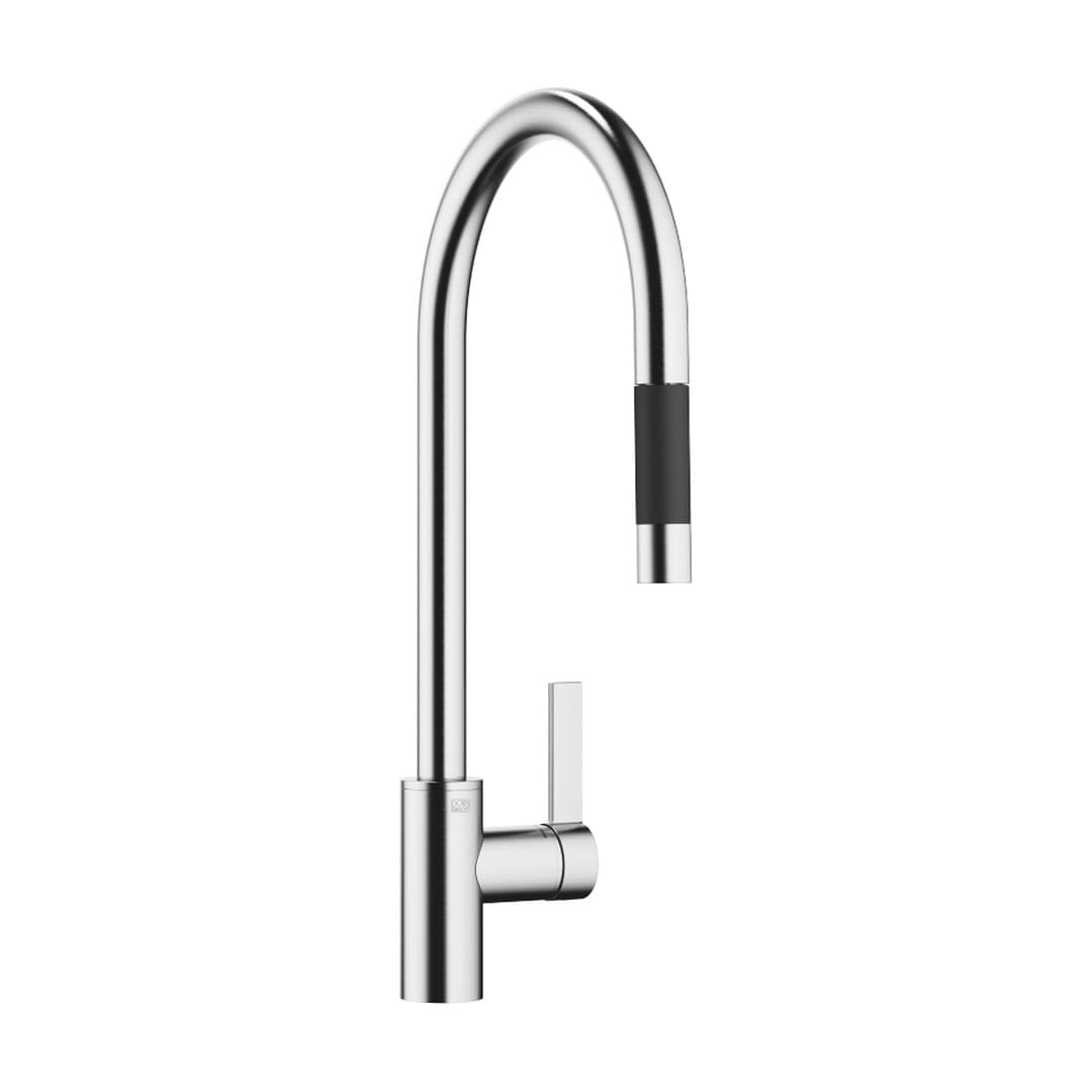 Dornbracht Tara Ultra – Μπαταρία Κουζίνας – Single-lever mixer Pull-down with spray function – Brushed Chrome (33870875-93)