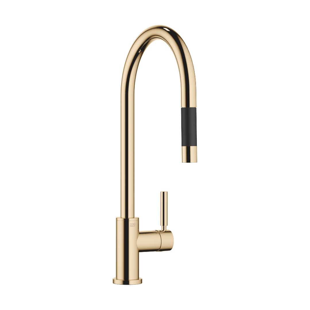 Dornbracht Tara – Μπαταρία Κουζίνας – Single-lever mixer Pull-down with spray function – Durabrass (23kt Gold) (33870888-09)