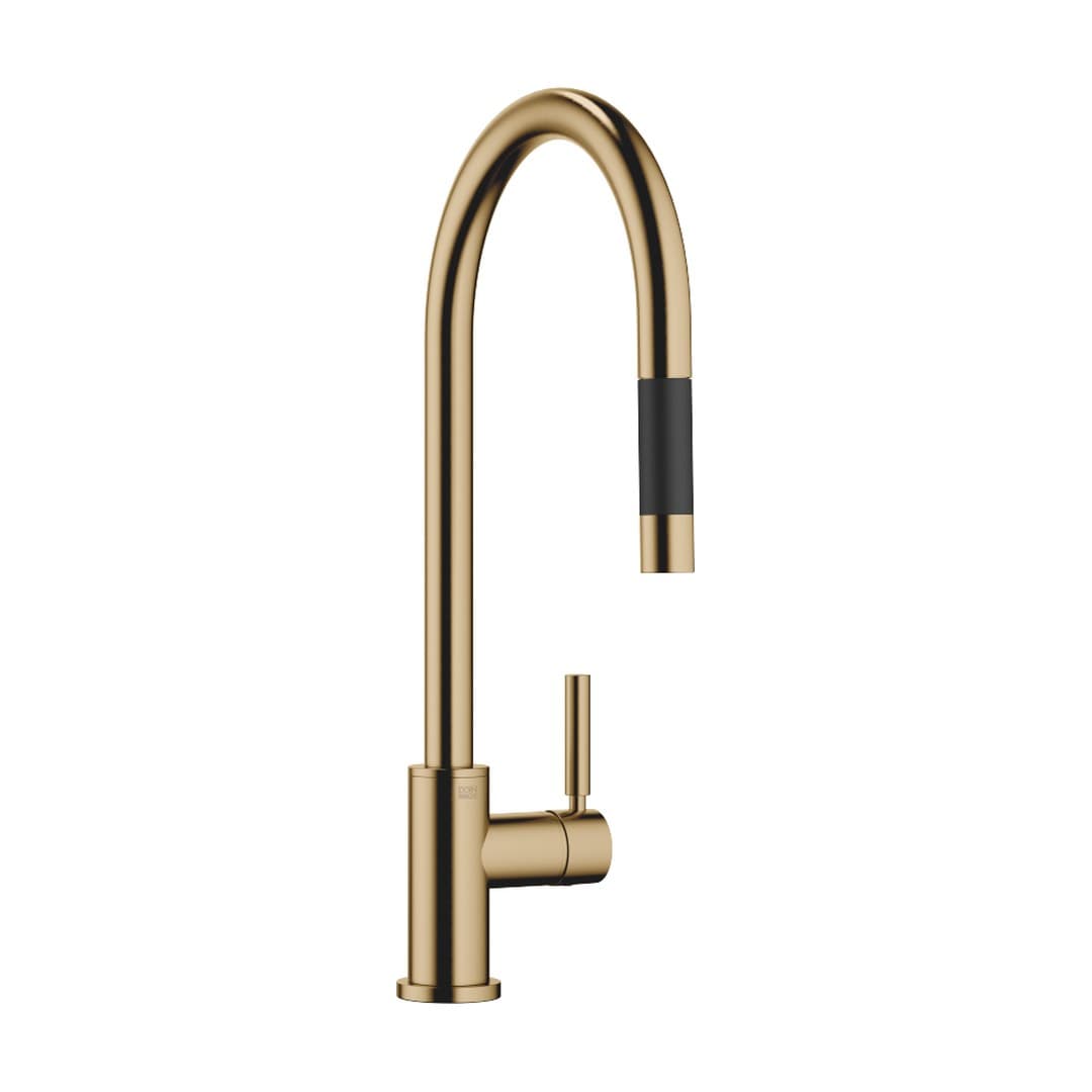 Dornbracht Tara – Μπαταρία Κουζίνας – Single-lever mixer Pull-down with spray function – Brushed Dark Brass (PVD) (33870888-39)