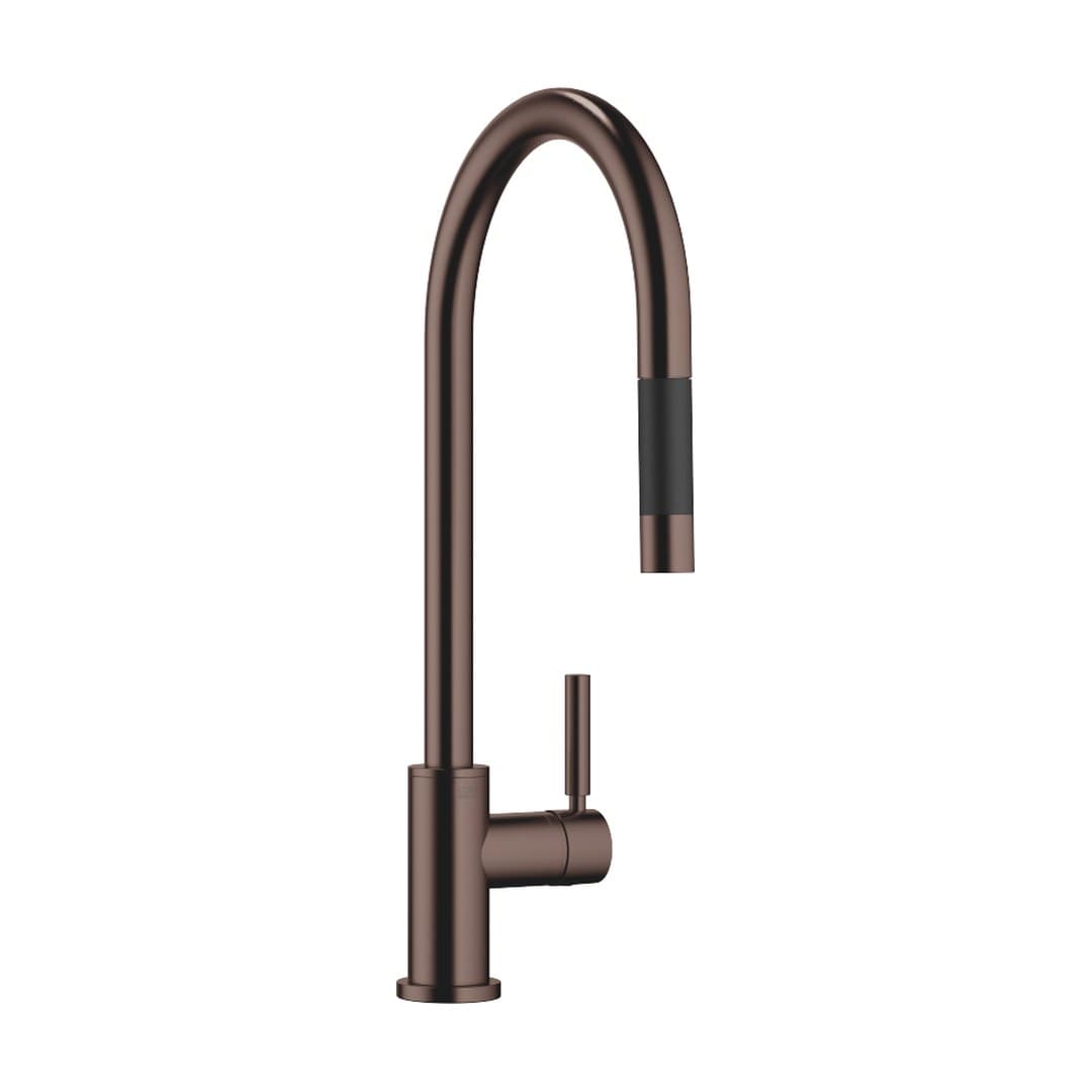 Dornbracht Tara – Μπαταρία Κουζίνας – Single-lever mixer Pull-down with spray function – Brushed Dark Bronze (PVD) (33870888-43)