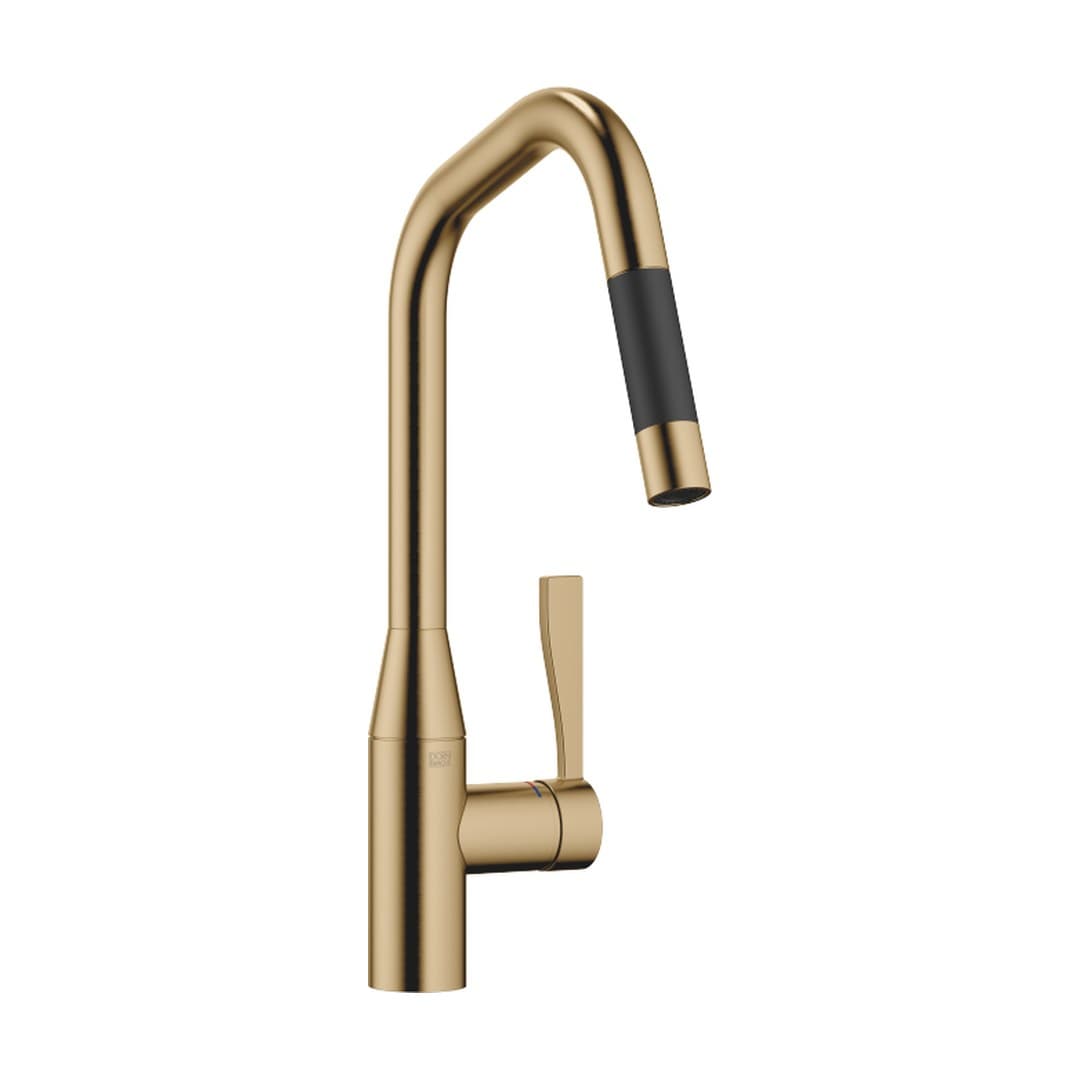 Dornbracht Sync – Μπαταρία Κουζίνας – Single-lever mixer Pull-down with spray function – Brushed Dark Brass (PVD) (33875895-39)