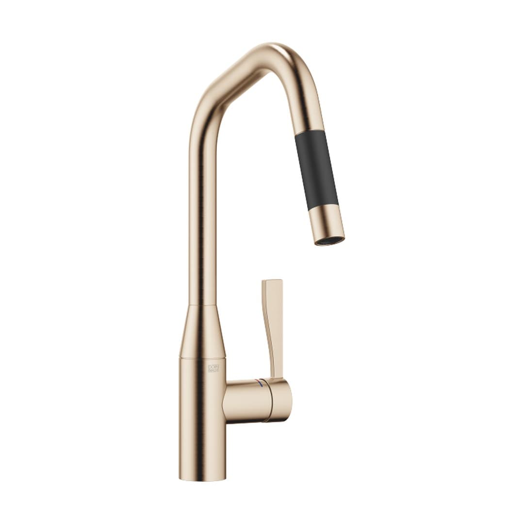 Dornbracht Sync – Μπαταρία Κουζίνας – Single-lever mixer Pull-down with spray function – Brushed Champagne (22kt Gold) (33875895-46)