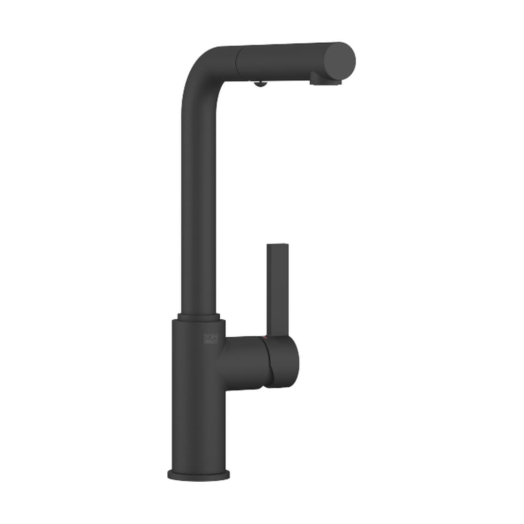 Dornbracht Piur – Μπαταρία Κουζίνας – Single-lever mixer Pull-out with spray function – Soft Black (33960210-69)