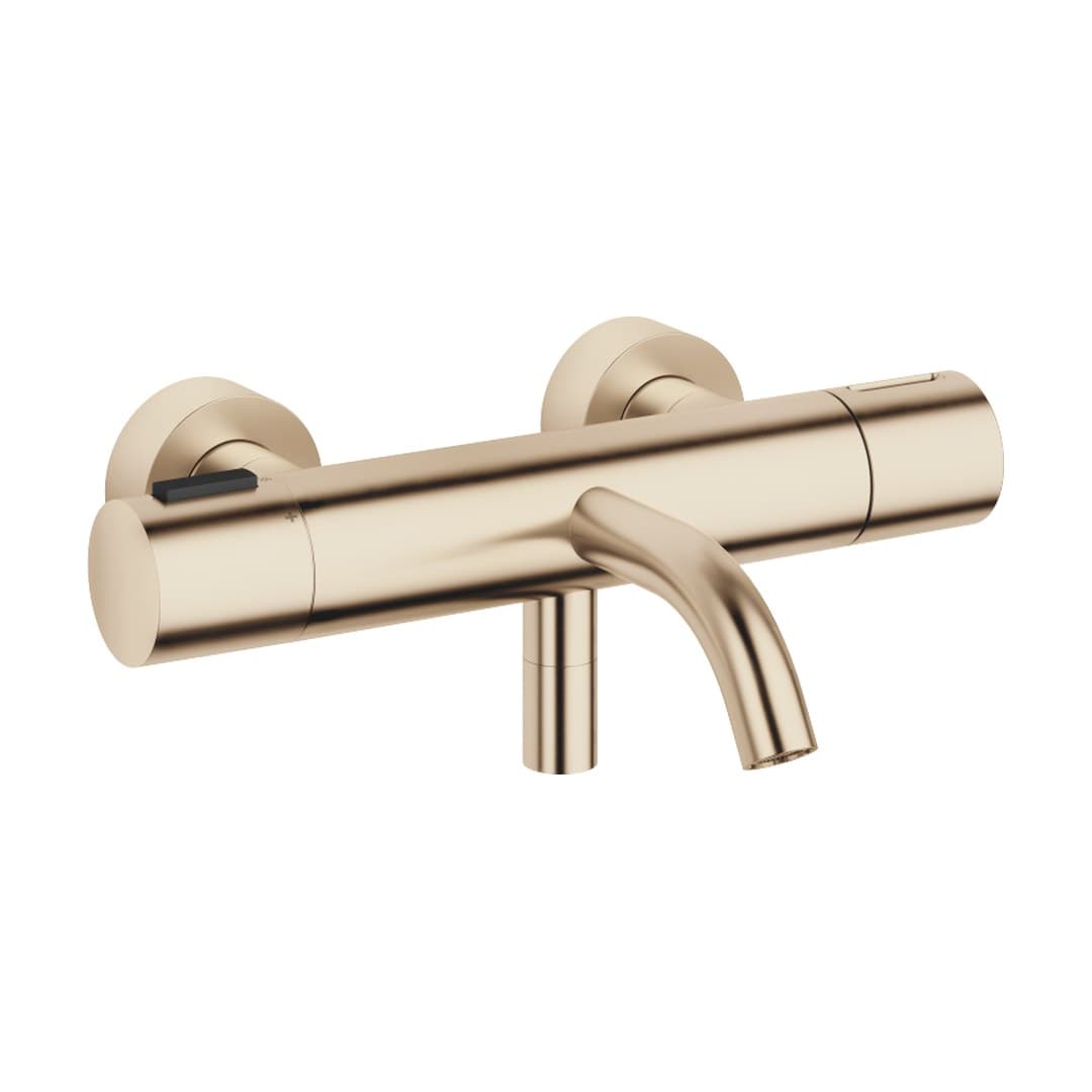 Dornbracht Meta – Μπαταρία Λουτρού Τοίχου – Bath thermostat for wall mounting without shower set – Brushed Light Gold (PVD) (34201979-27)