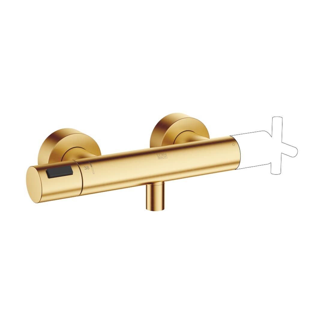 Dornbracht – Θερμοστατικός Μίκτης Ντους – Shower thermostat for wall mounting – Brushed Durabrass (23kt Gold) (34445979-28)