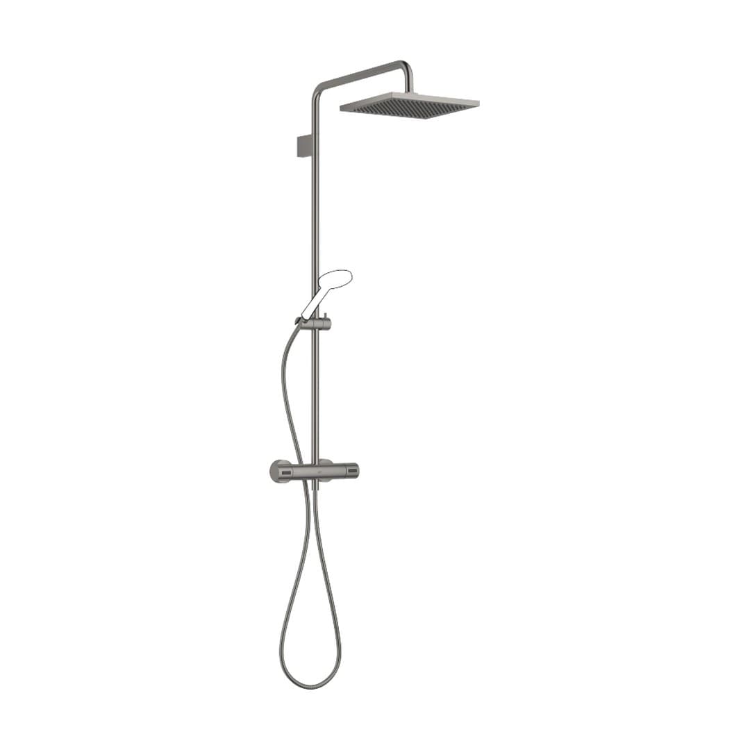 Dornbracht – Σύστημα Ντους – Showerpipe with shower thermostat without hand shower FlowReduce – Brushed Dark Platinum (34458980-99)