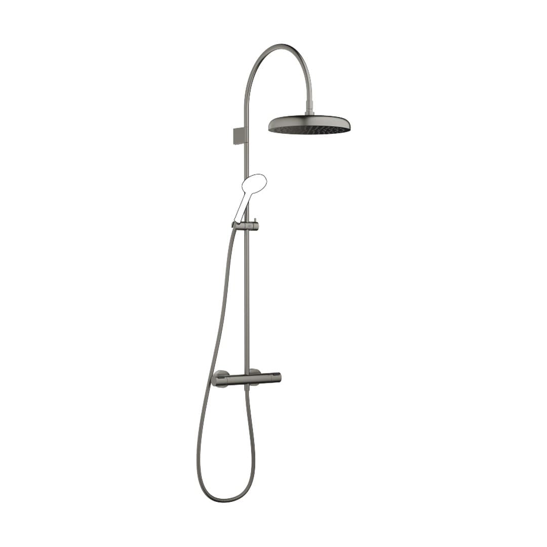 Dornbracht COYA – Σύστημα Ντους – Showerpipe with shower thermostat without hand shower – Brushed Dark Platinum (34459404-99)