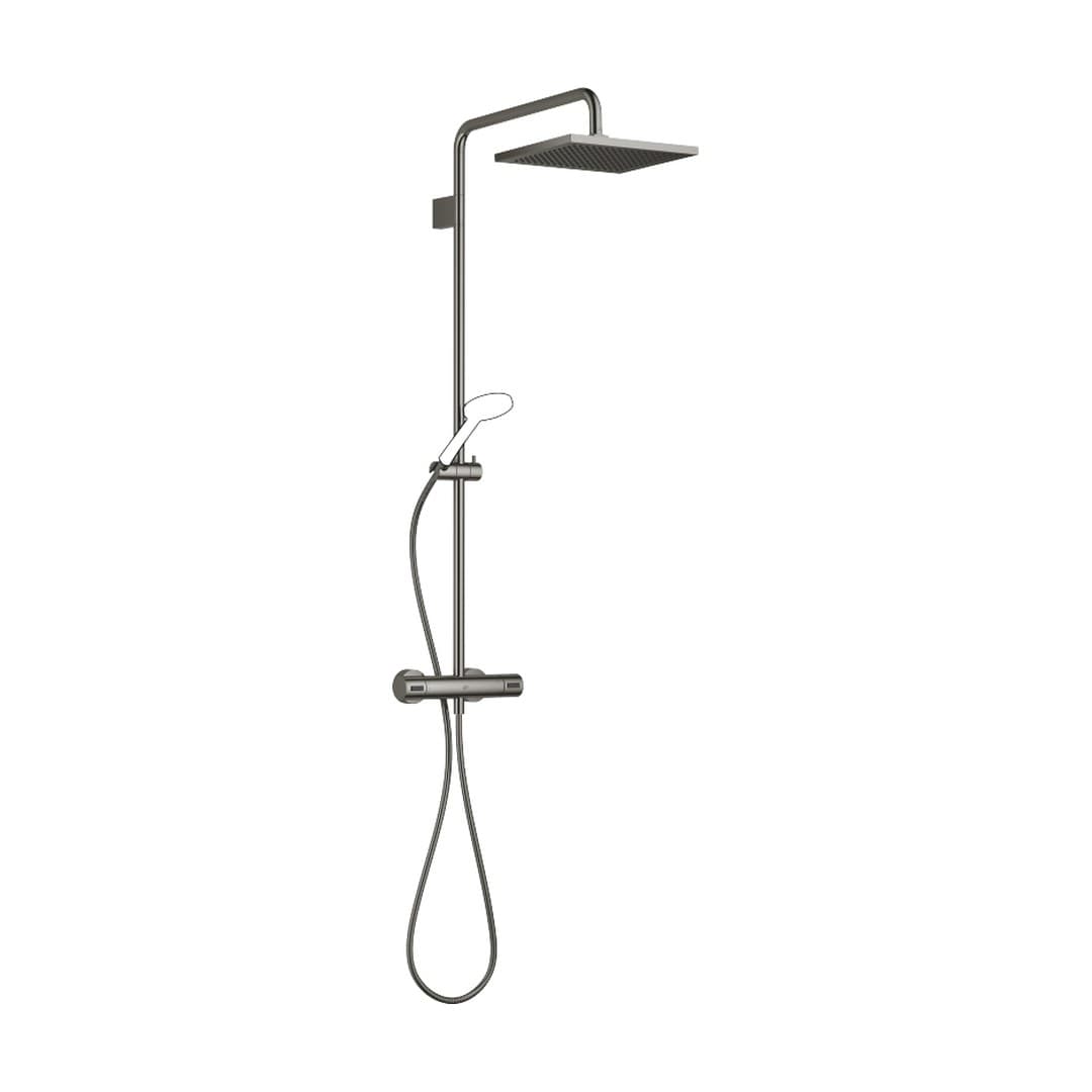 Dornbracht – Σύστημα Ντους – Showerpipe with shower thermostat without hand shower 300 x 240 mm – Dark Chrome (34459980-19)