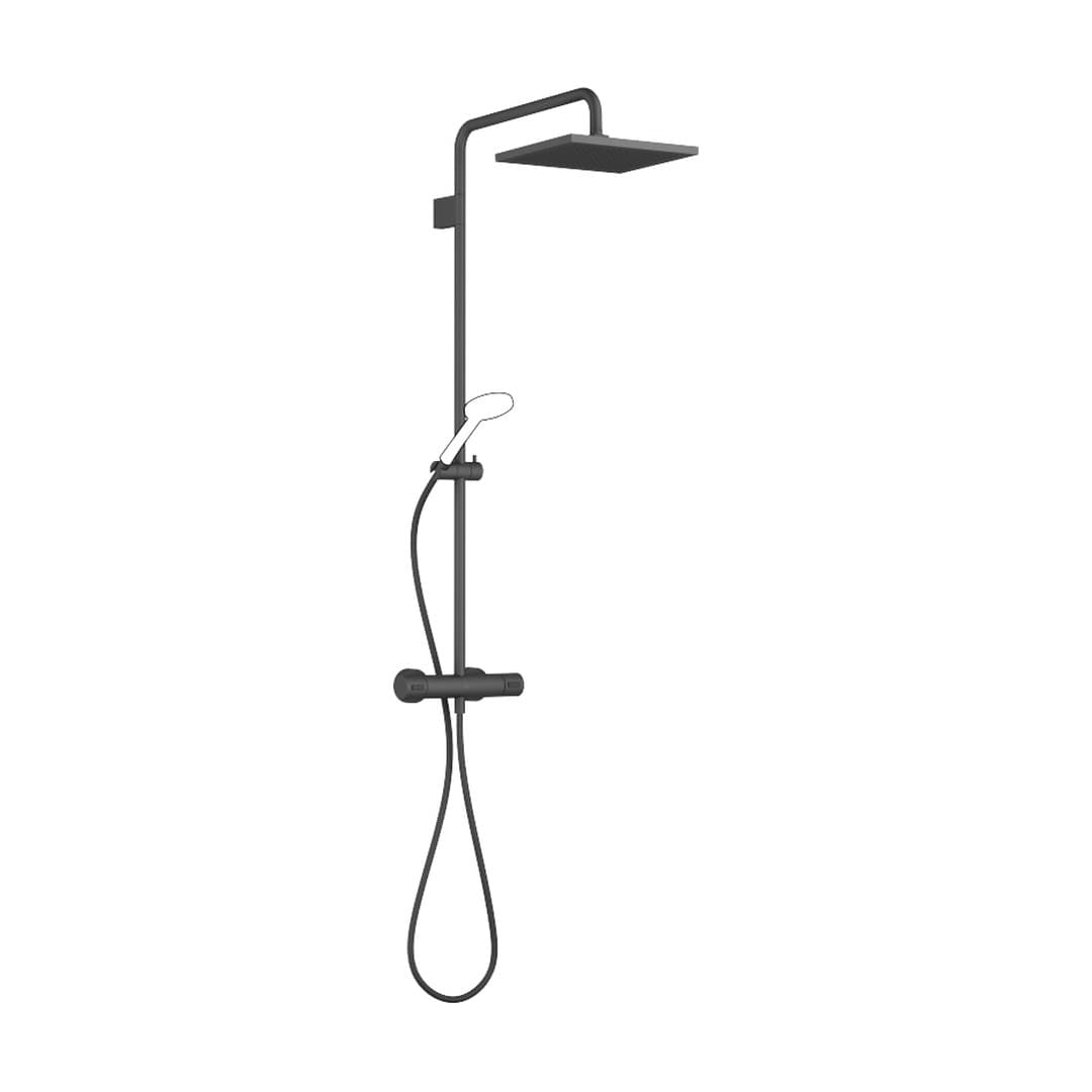 Dornbracht – Σύστημα Ντους – Showerpipe with shower thermostat without hand shower 300 x 240 mm – Matte Black (34459980-33)