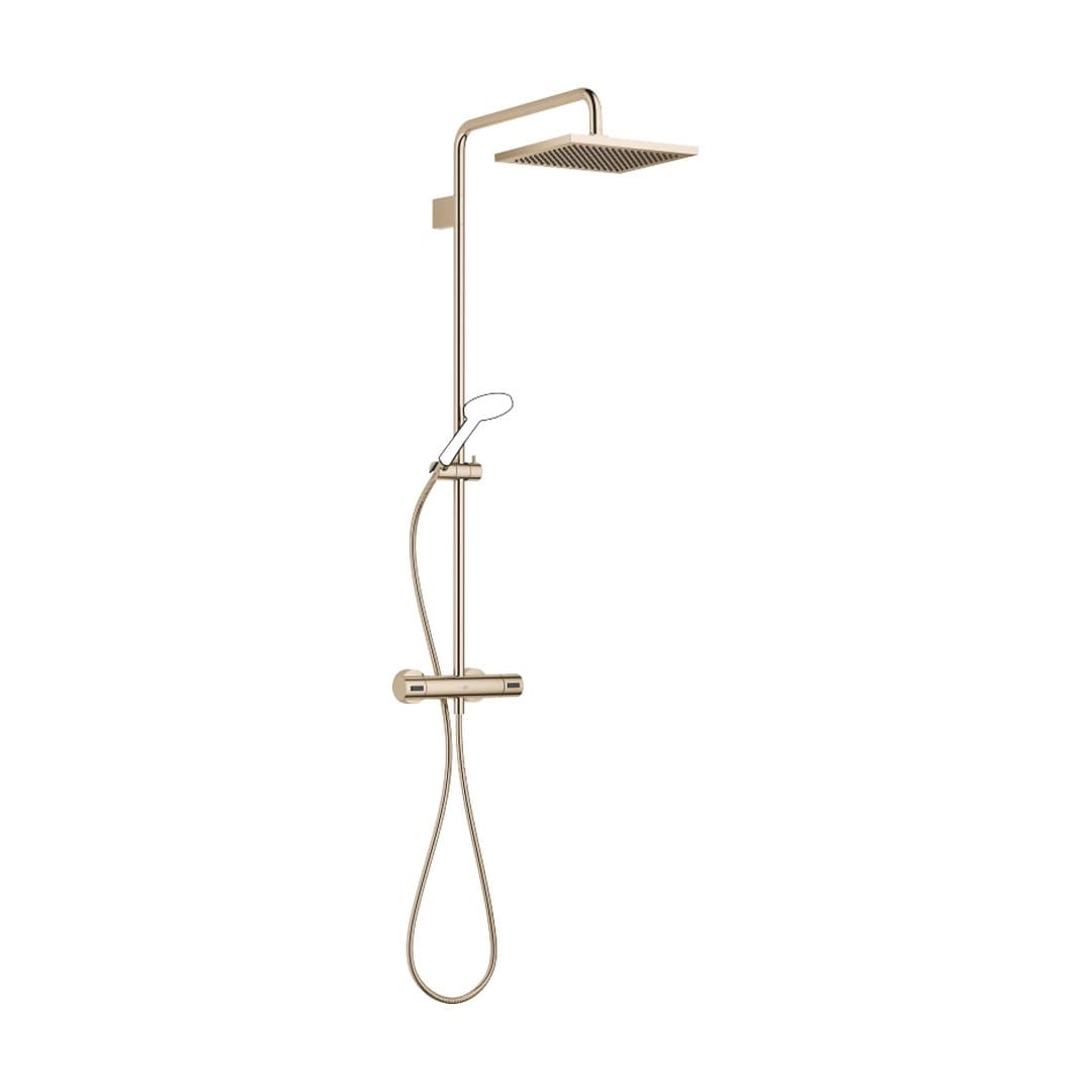 Dornbracht – Σύστημα Ντους – Showerpipe with shower thermostat without hand shower 300 x 240 mm – Champagne (22kt Gold) (34459980-47)