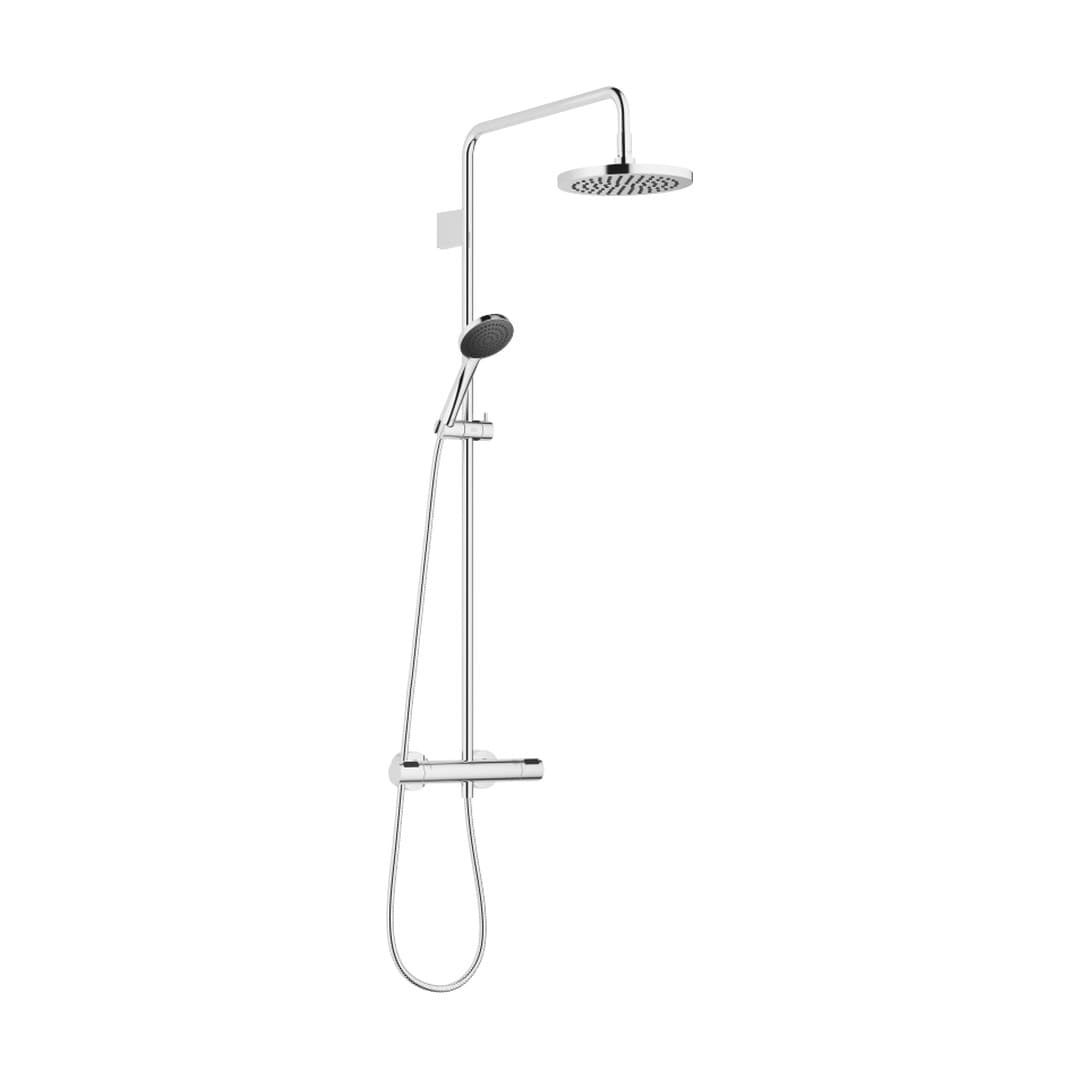 Dornbracht – Σύστημα Ντους – Showerpipe with shower thermostat with hand shower set FlowReduce 220 mm – Chrome (34463832-00)