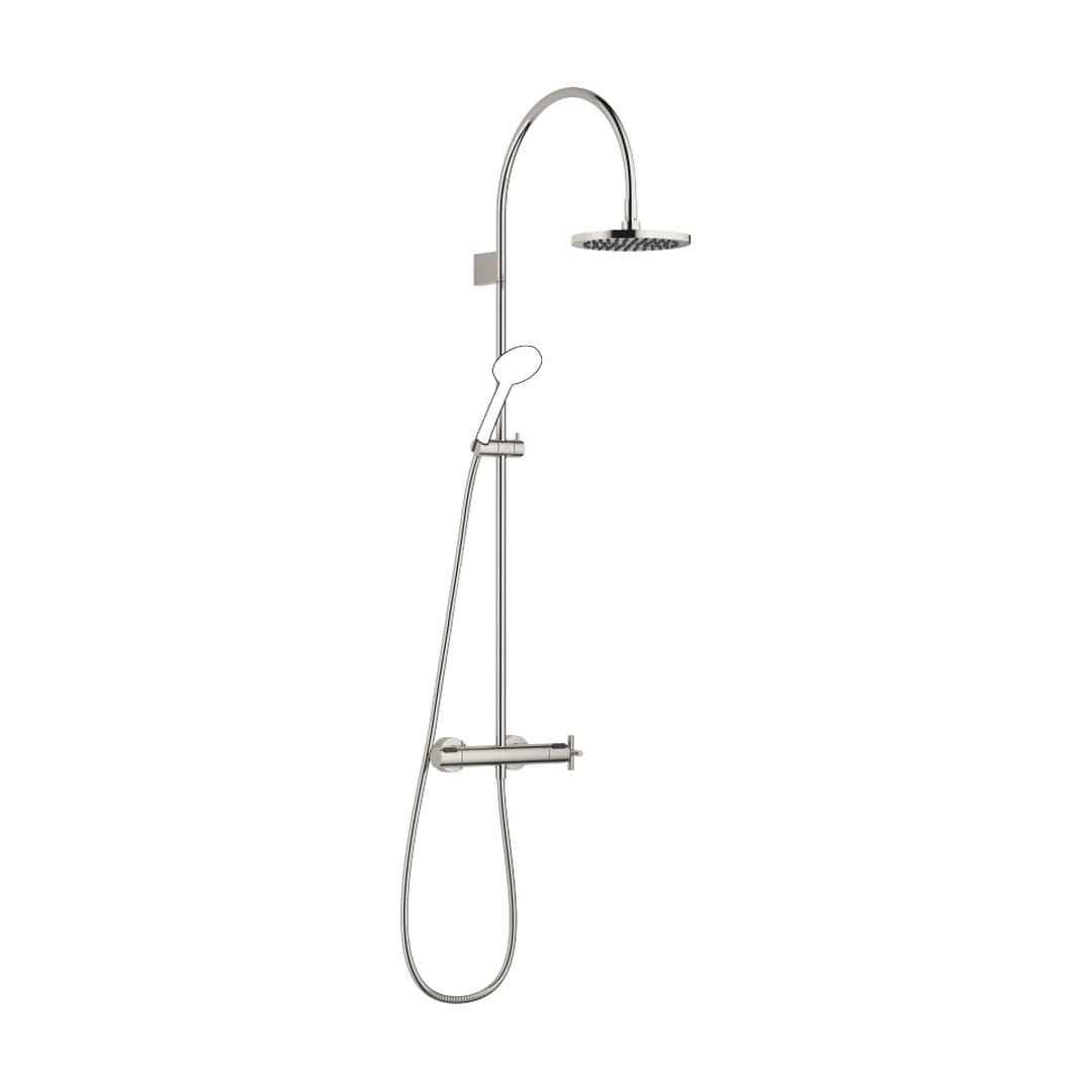 Dornbracht Tara – Σύστημα Ντους – Showerpipe with shower thermostat without hand shower FlowReduce 220 mm – Platinum (34463892-08)