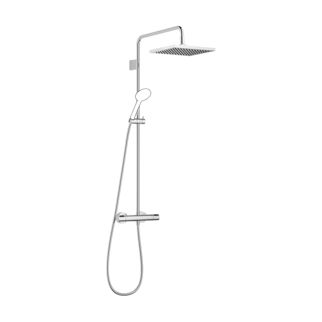 Dornbracht – Σύστημα Ντους – Showerpipe with shower thermostat without hand shower FlowReduce 300 x 240 mm – Chrome (34463980-00)
