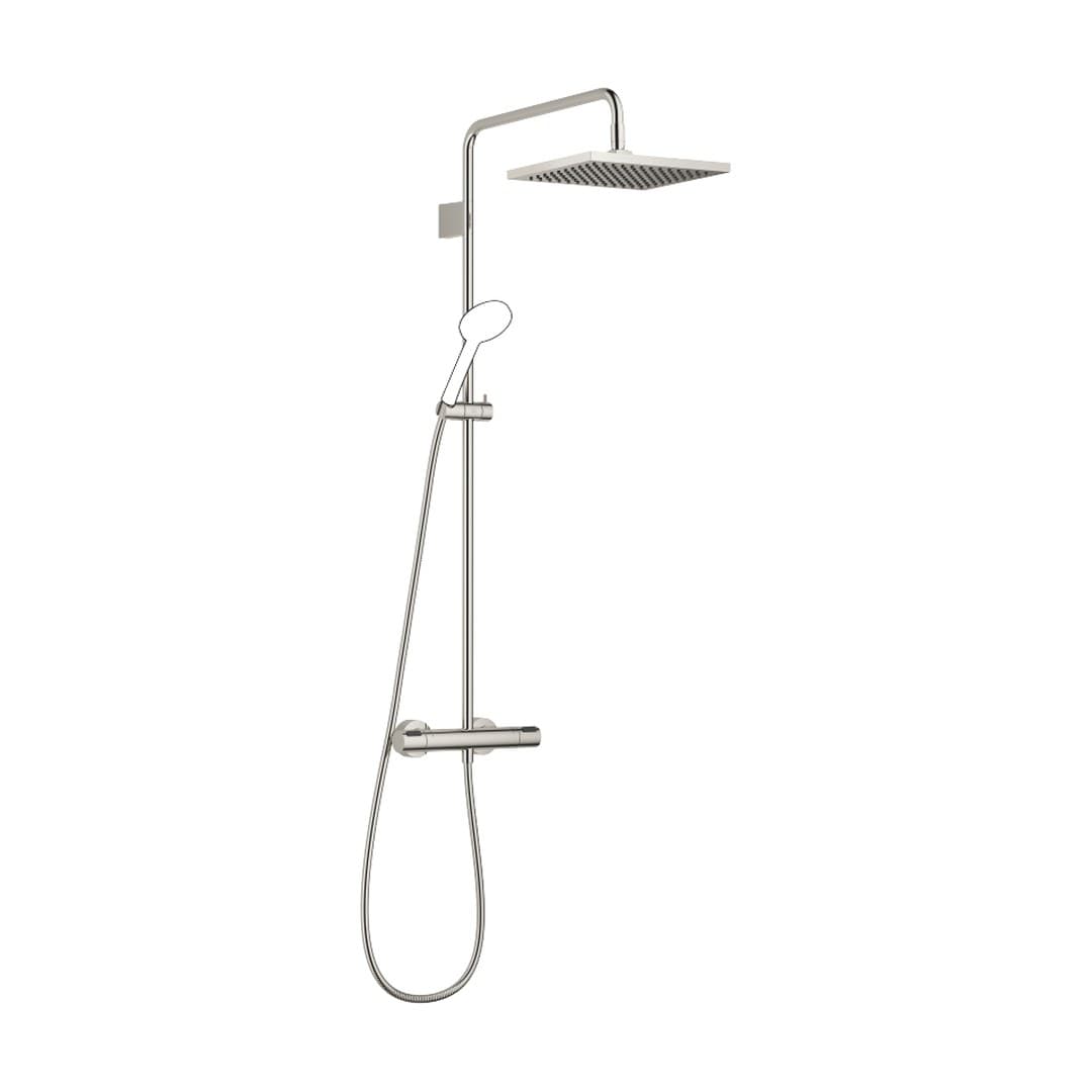 Dornbracht – Σύστημα Ντους – Showerpipe with shower thermostat without hand shower FlowReduce 300 x 240 mm – Platinum (34463980-08)