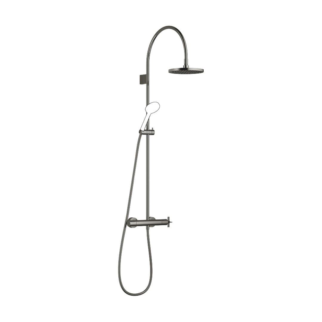 Dornbracht VAIA – Σύστημα Ντους – Showerpipe with shower thermostat without hand shower FlowReduce 220 mm – Dark Chrome (34464809-19)