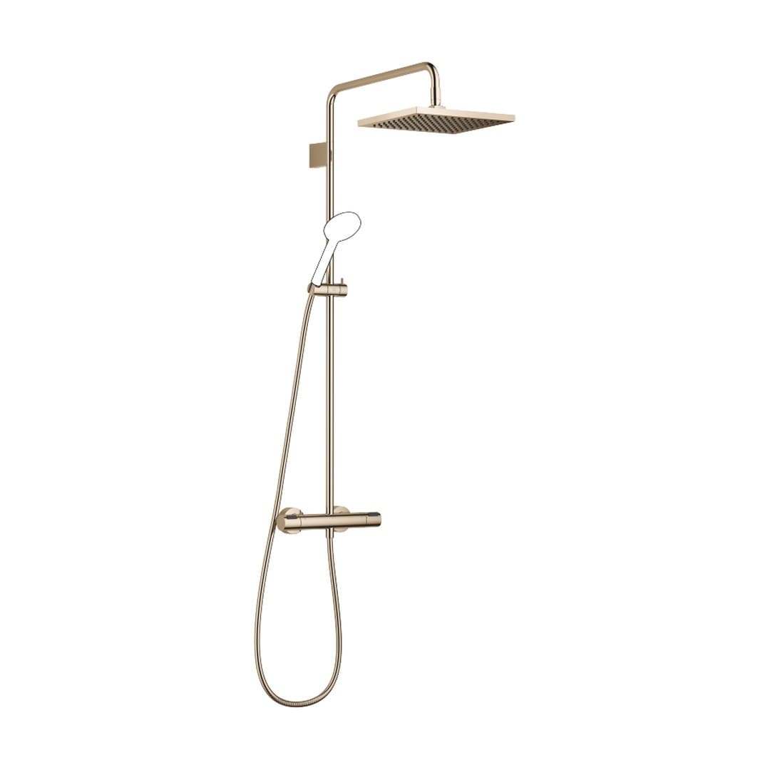 Dornbracht – Σύστημα Ντους – Showerpipe with shower thermostat without hand shower 300 x 240 mm – Light Gold (PVD) (34464980-26)