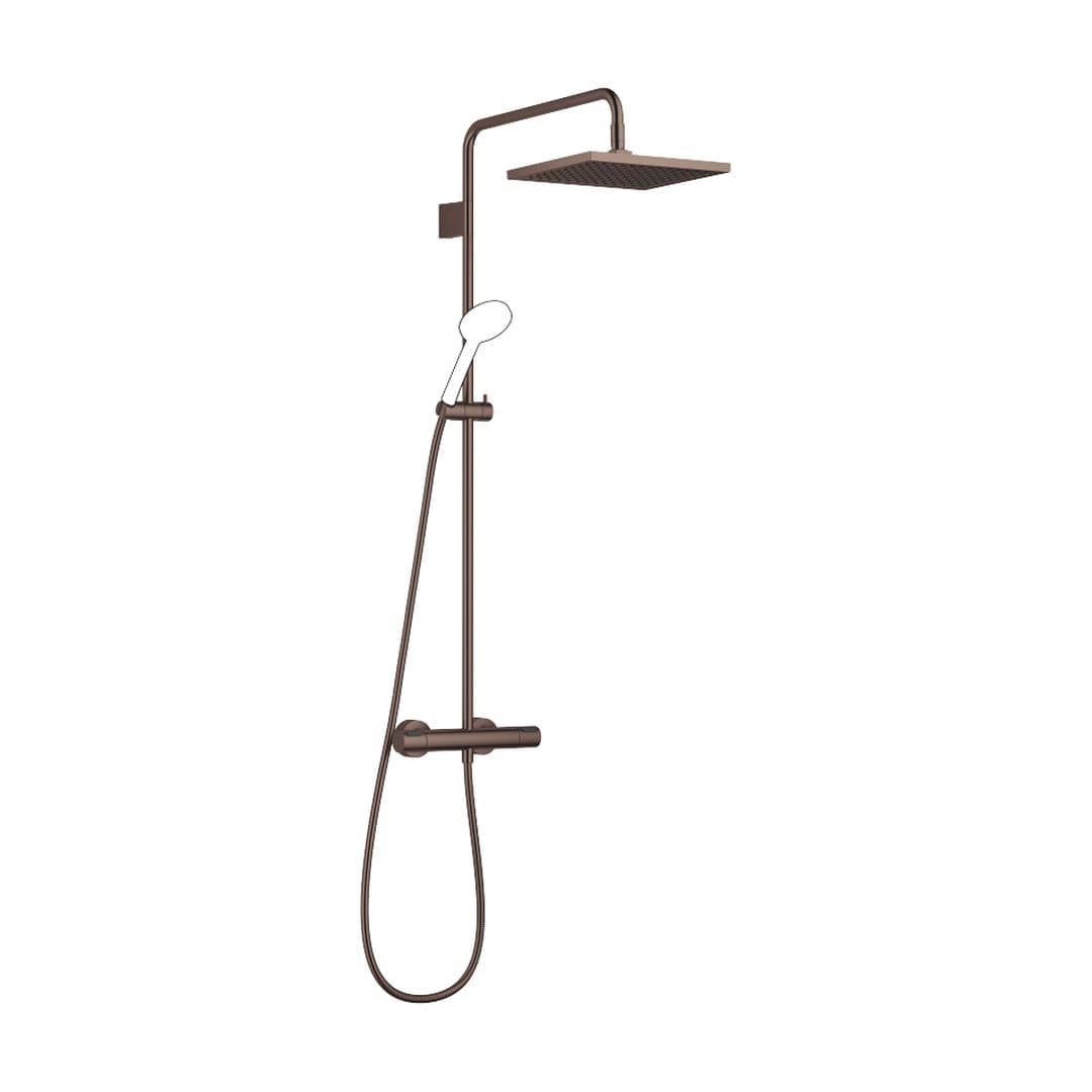 Dornbracht – Σύστημα Ντους – Showerpipe with shower thermostat without hand shower 300 x 240 mm – Brushed Dark Bronze (PVD) (34464980-43)