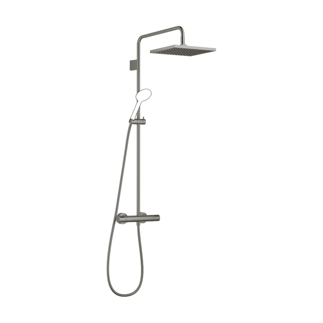 Dornbracht – Σύστημα Ντους – Showerpipe with shower thermostat without hand shower 300 x 240 mm – Brushed Dark Platinum (34464980-99)