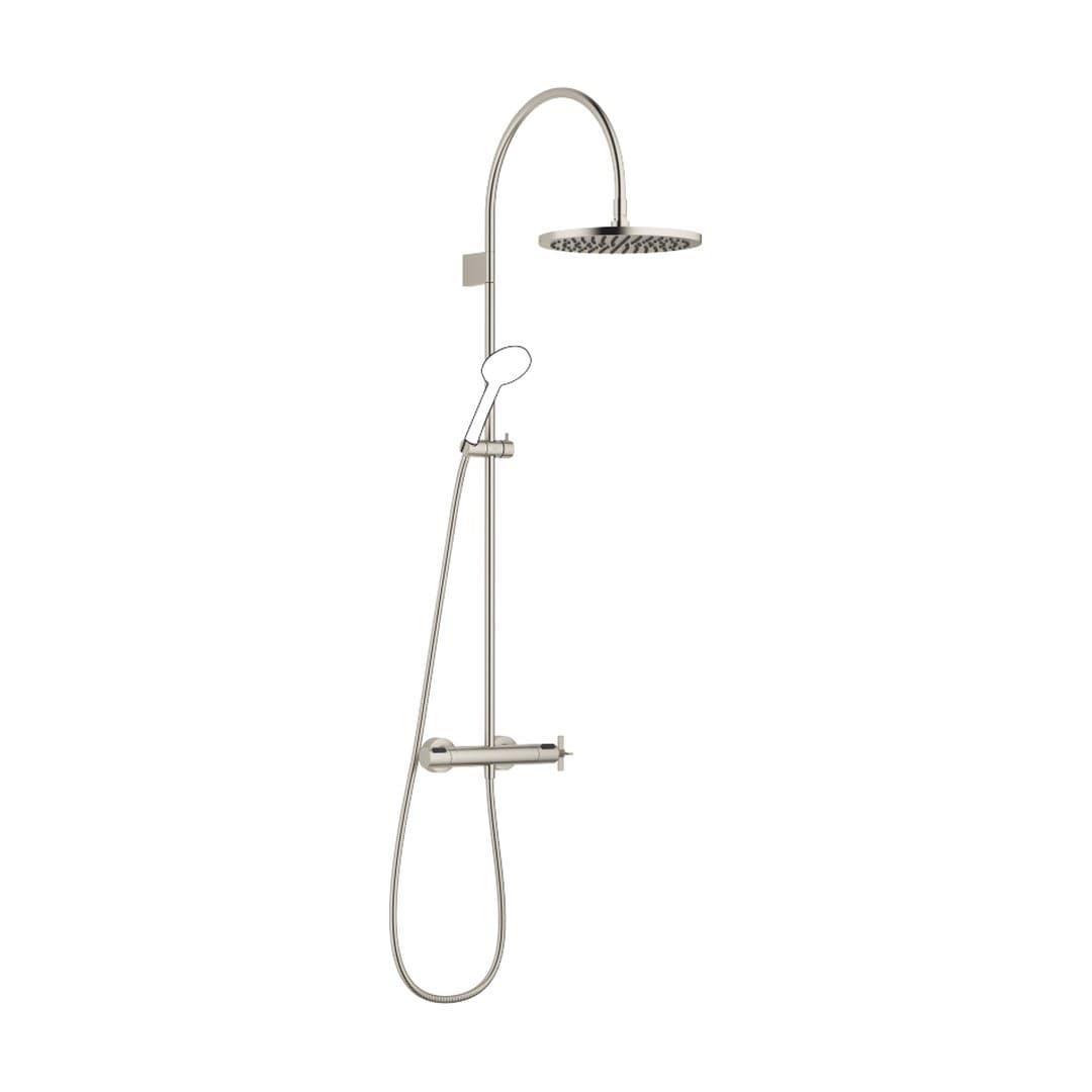 Dornbracht VAIA – Σύστημα Ντους – Showerpipe with shower thermostat without hand shower 300 mm – Brushed Platinum (34465809-06)