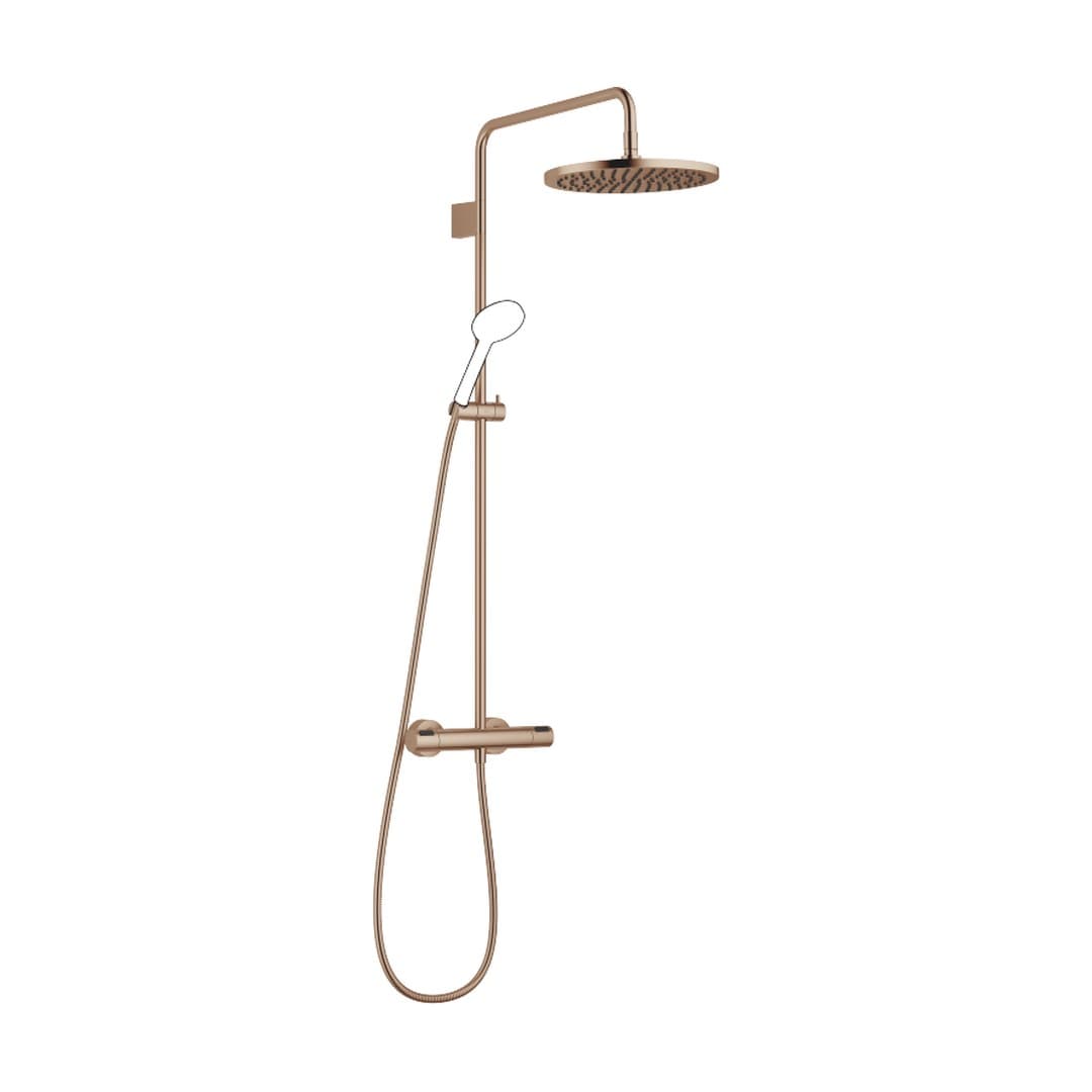 Dornbracht – Σύστημα Ντους – Showerpipe with shower thermostat without hand shower 300 mm – Brushed Bronze (PVD) (34465979-42)