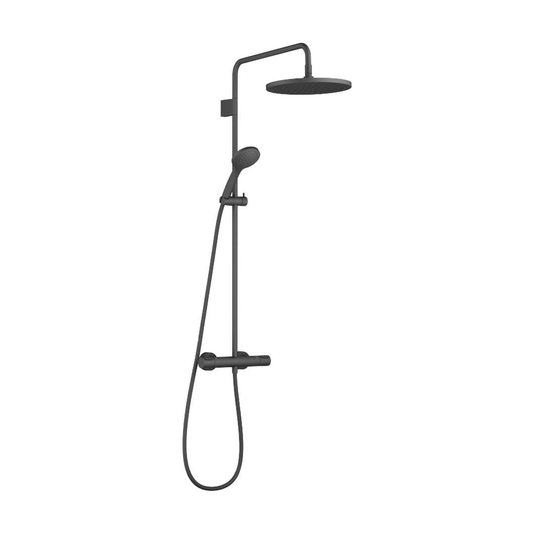 Dornbracht Edition Pro – Σύστημα Ντους – Showerpipe with shower thermostat with hand shower set 300 mm – Matte Black (34466626-33)
