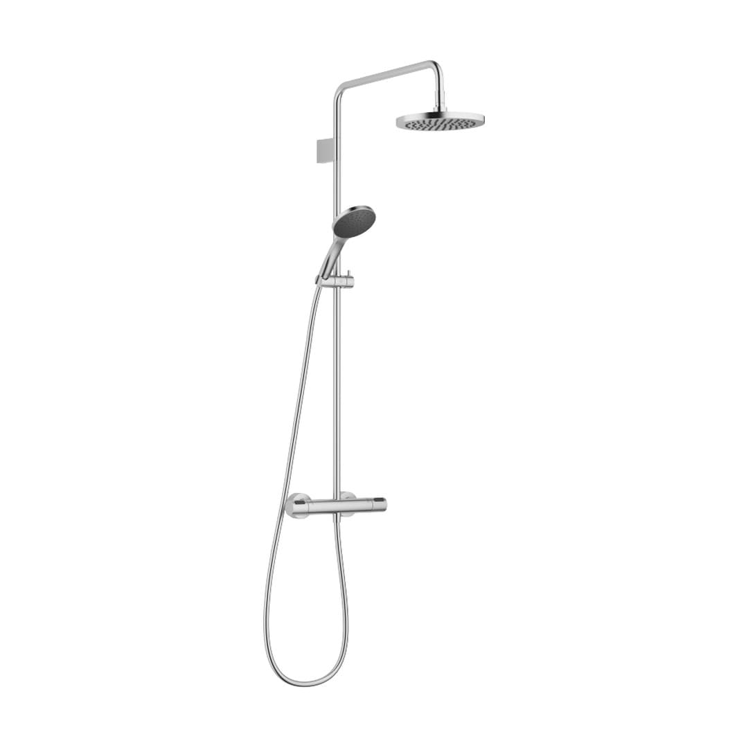 Dornbracht – Σύστημα Ντους – Showerpipe with shower thermostat with hand shower set 220 mm – Brushed Chrome (34467979-93)