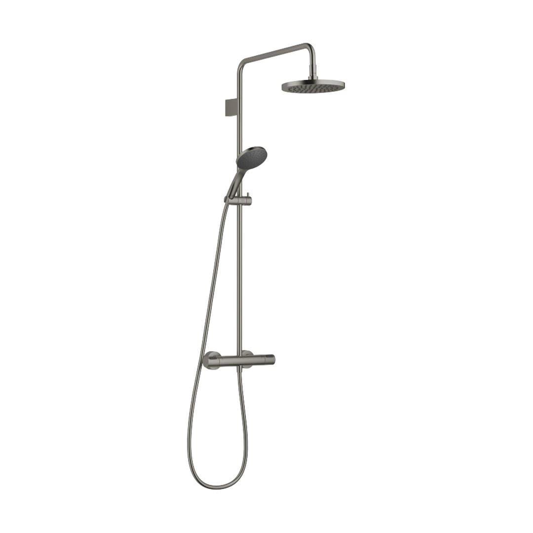 Dornbracht – Σύστημα Ντους – Showerpipe with shower thermostat with hand shower set 220 mm – Brushed Dark Platinum (34467979-99)