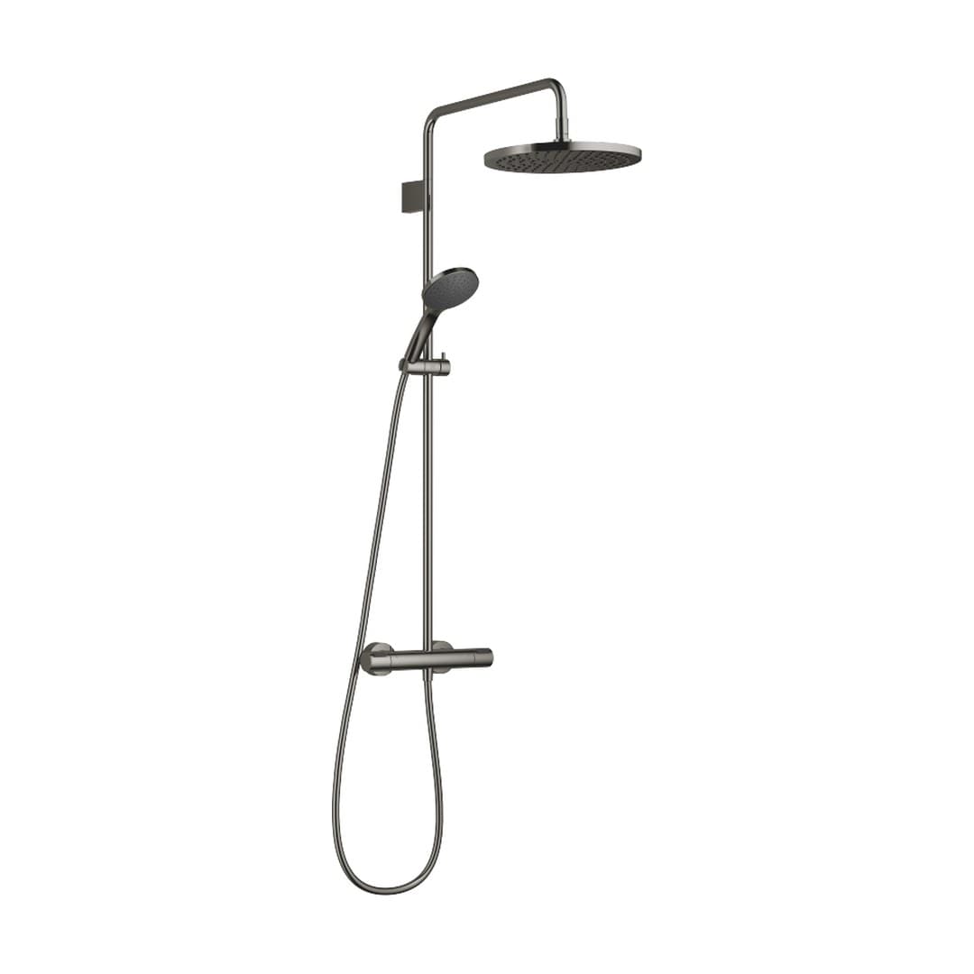 Dornbracht – Σύστημα Ντους – Showerpipe with shower thermostat with hand shower set FlowReduce 300 mm – Dark Chrome (34468979-19)