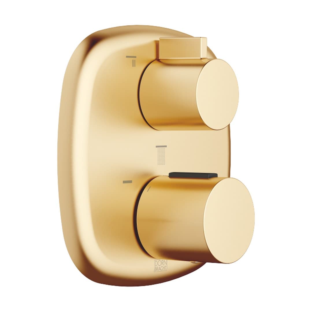 Dornbracht COYA – Θερμοστατικός Μίκτης Ντους – Concealed thermostat with three function volume control – Brushed Durabrass (23kt Gold) (36427404-28)