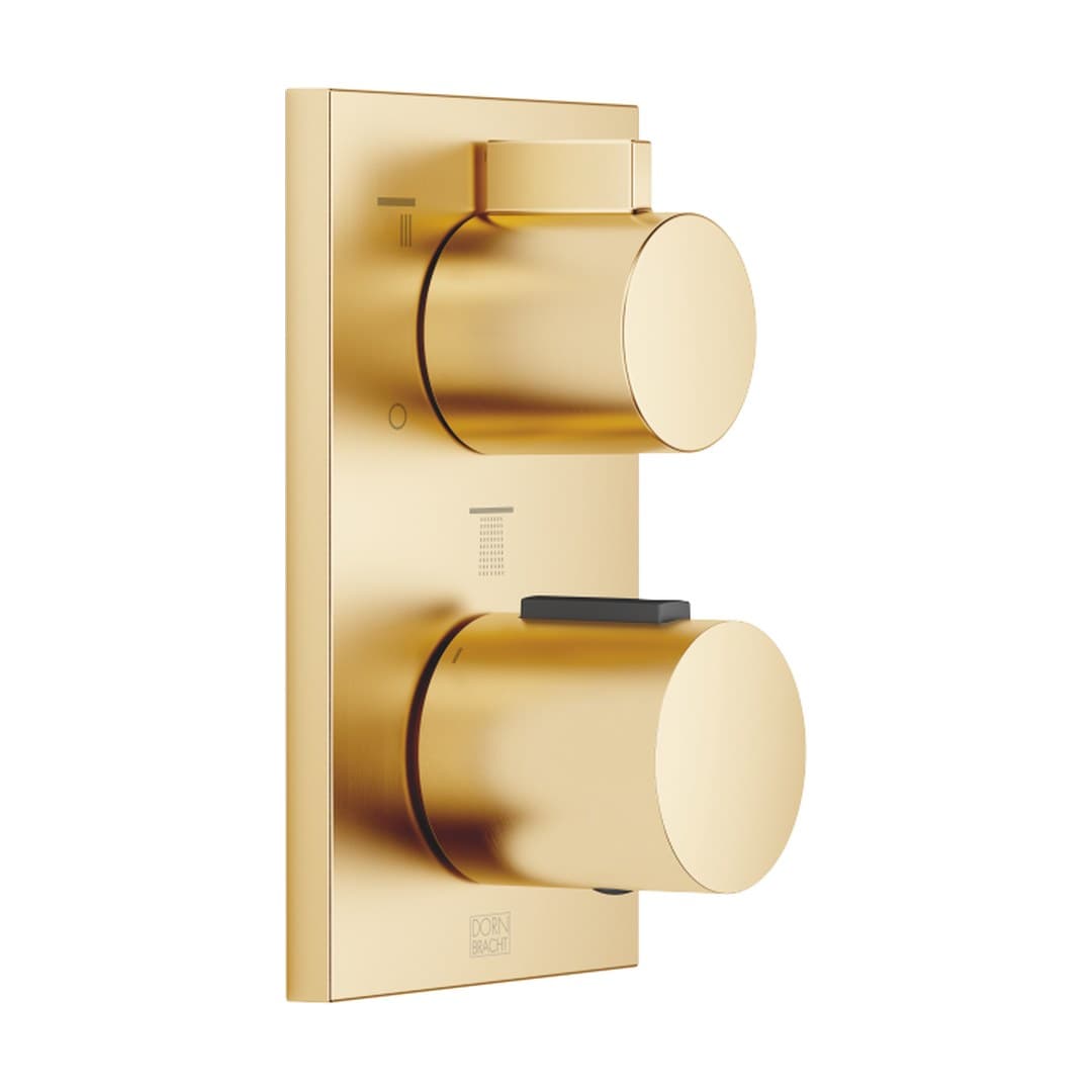Dornbracht – Θερμοστατικός Μίκτης Ντους – Concealed thermostat with three function volume control – Brushed Durabrass (23kt Gold) (36427670-28)