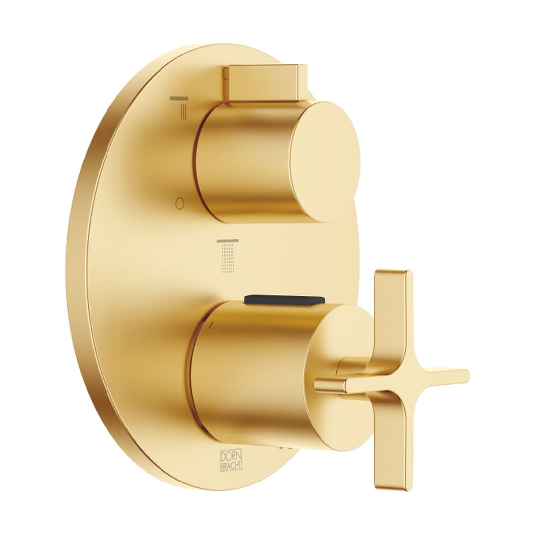 Dornbracht VAIA – Θερμοστατικός Μίκτης Ντους – Concealed thermostat with three function volume control – Brushed Durabrass (23kt Gold) (36427809-28)