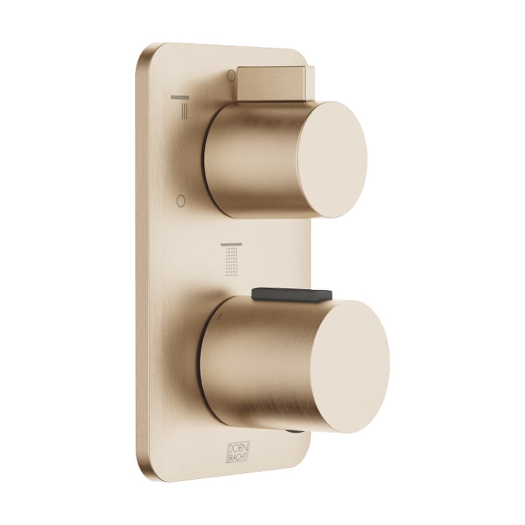 Dornbracht Lissé – Θερμοστατικός Μίκτης Ντους – Concealed thermostat with three function volume control – Brushed Light Gold (PVD) (36427845-27)