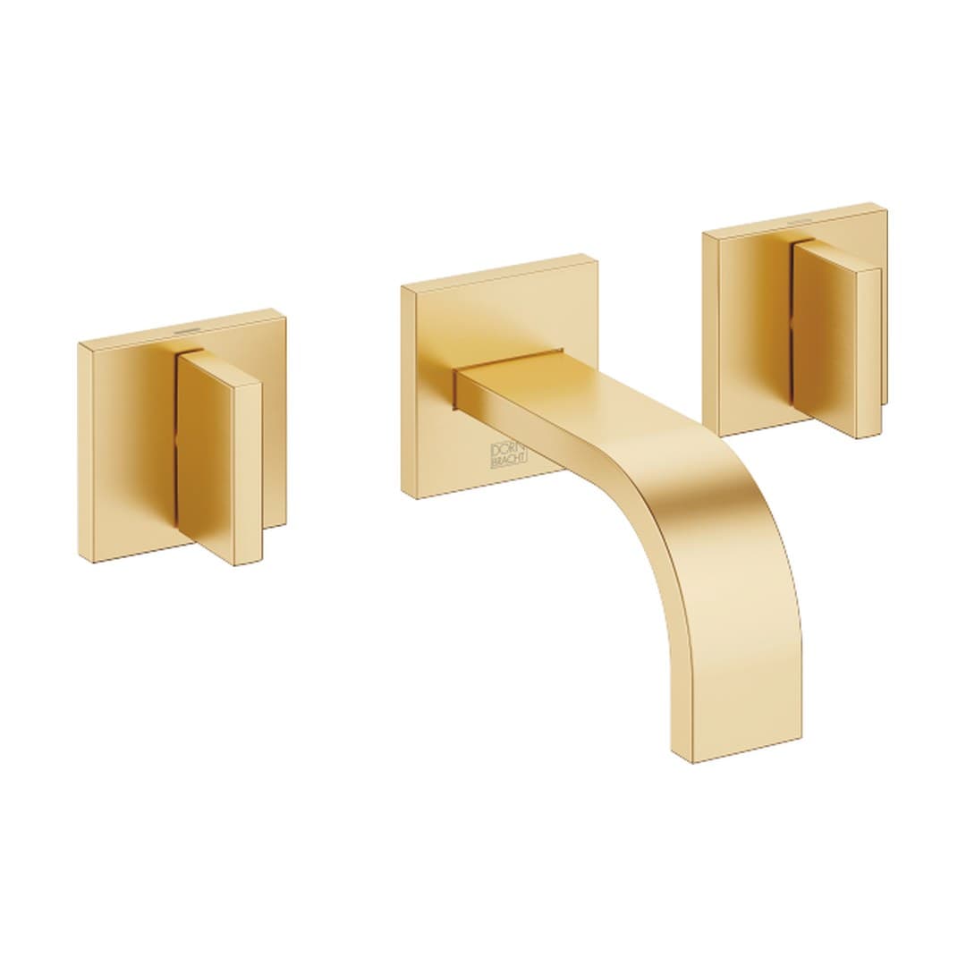 Dornbracht MEM – Μπαταρία Νιπτήρα Τοίχου – Wall-mounted basin mixer without pop-up waste – Brushed Durabrass (23kt Gold) (36702782-28)