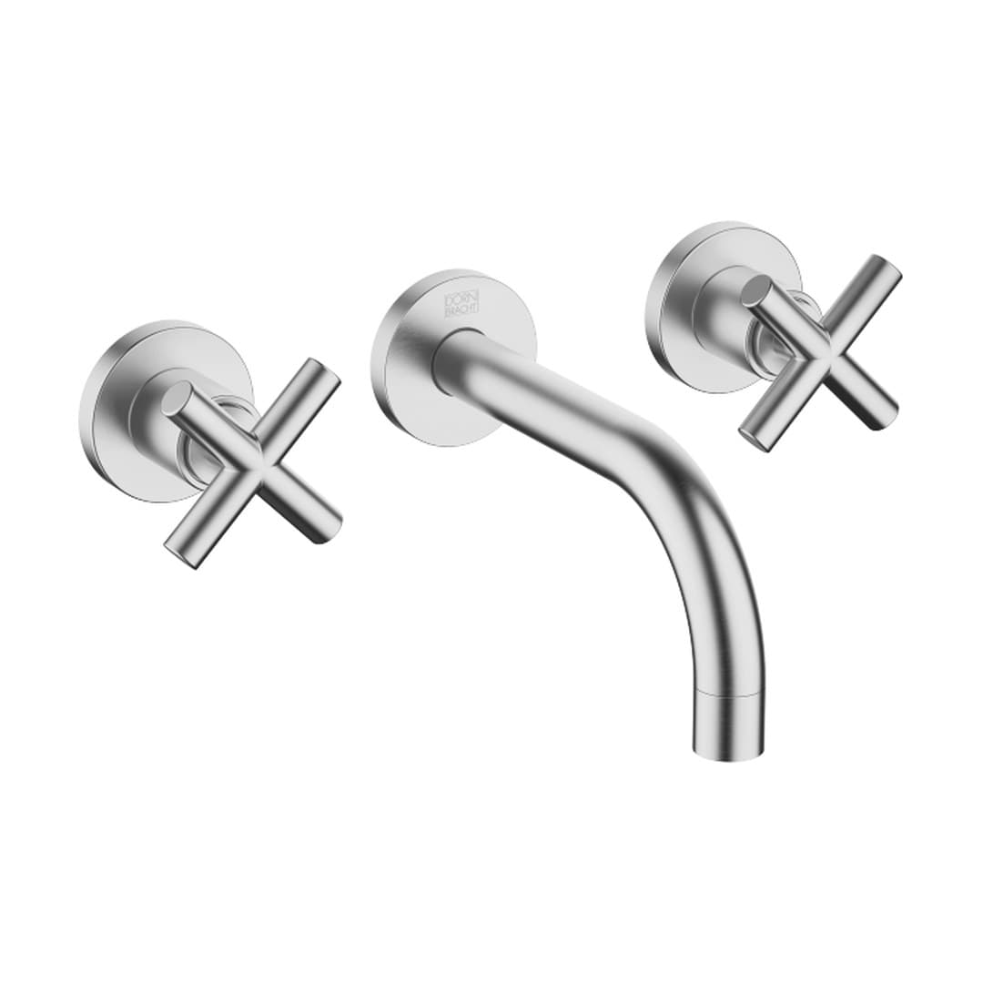 Dornbracht Tara – Μπαταρία Νιπτήρα Τοίχου – Wall-mounted basin mixer without pop-up waste – Brushed Chrome (36707892-93)