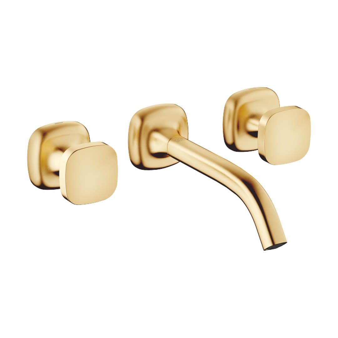 Dornbracht COYA – Μπαταρία Νιπτήρα Τοίχου – Wall-mounted basin mixer without pop-up waste – Brushed Durabrass (23kt Gold) (36712404-28)