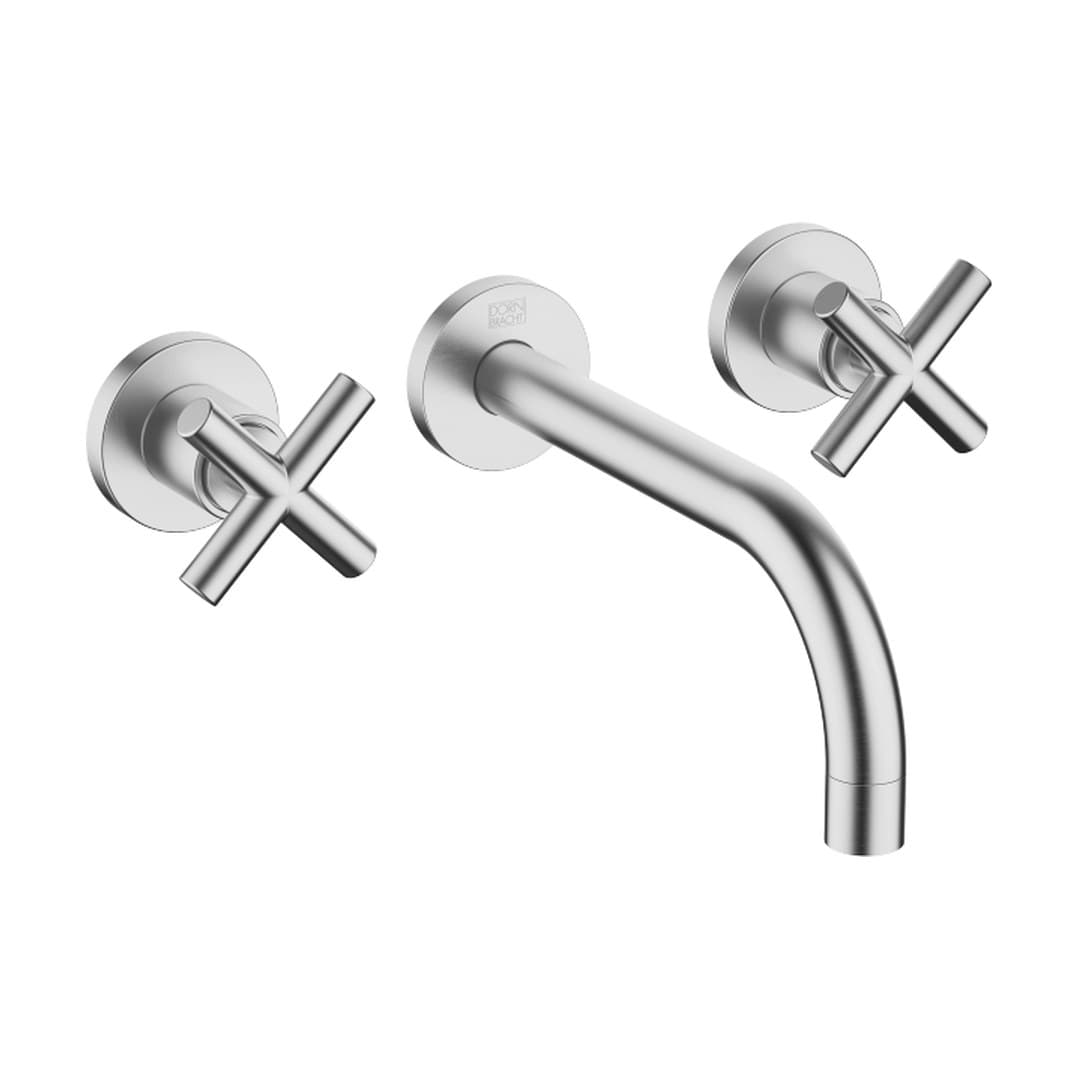 Dornbracht Tara – Μπαταρία Νιπτήρα Τοίχου – Wall-mounted basin mixer without pop-up waste – Brushed Chrome (36712892-93)