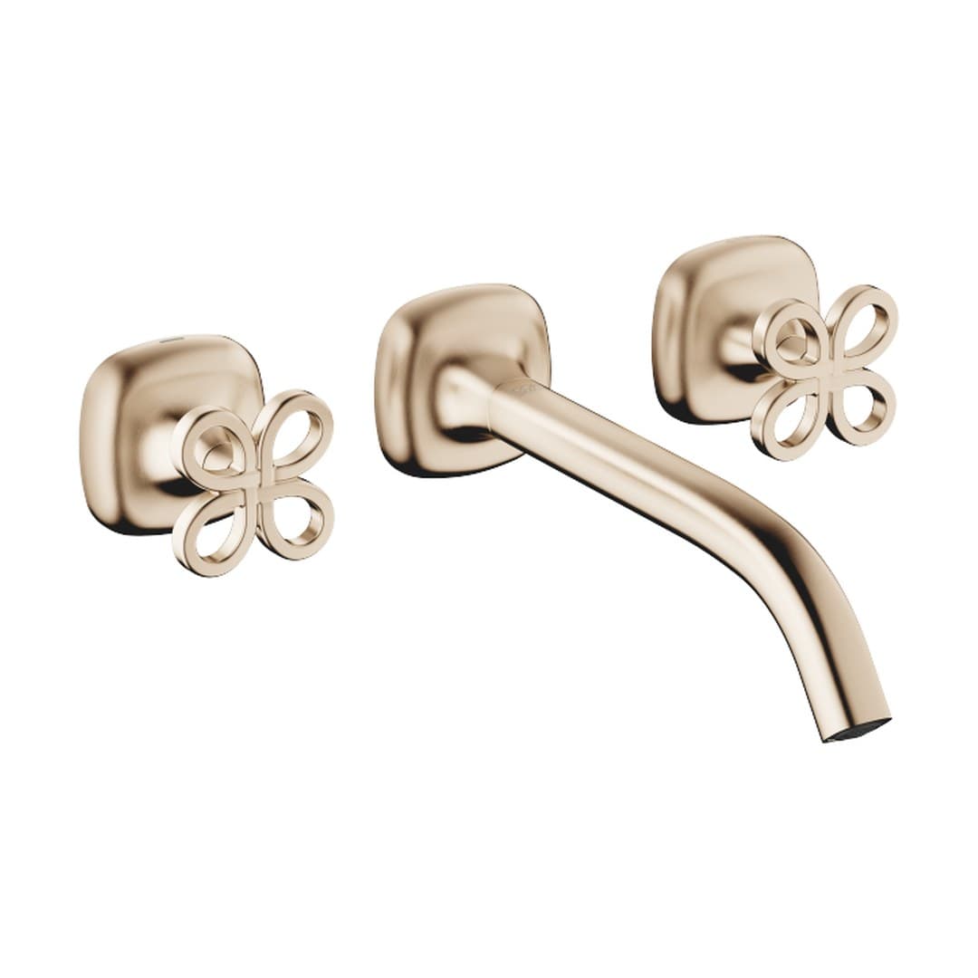 Dornbracht COYA – Μπαταρία Νιπτήρα Τοίχου – Wall-mounted basin mixer without pop-up waste – Brushed Champagne (22kt Gold) (36717424-46)