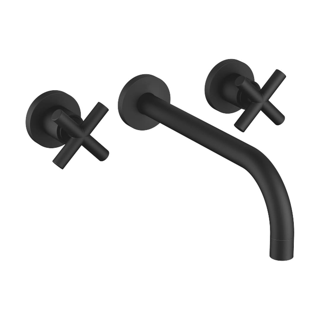 Dornbracht Tara – Μπαταρία Νιπτήρα Τοίχου – Wall-mounted basin mixer without pop-up waste – Matte Black (36717892-33)