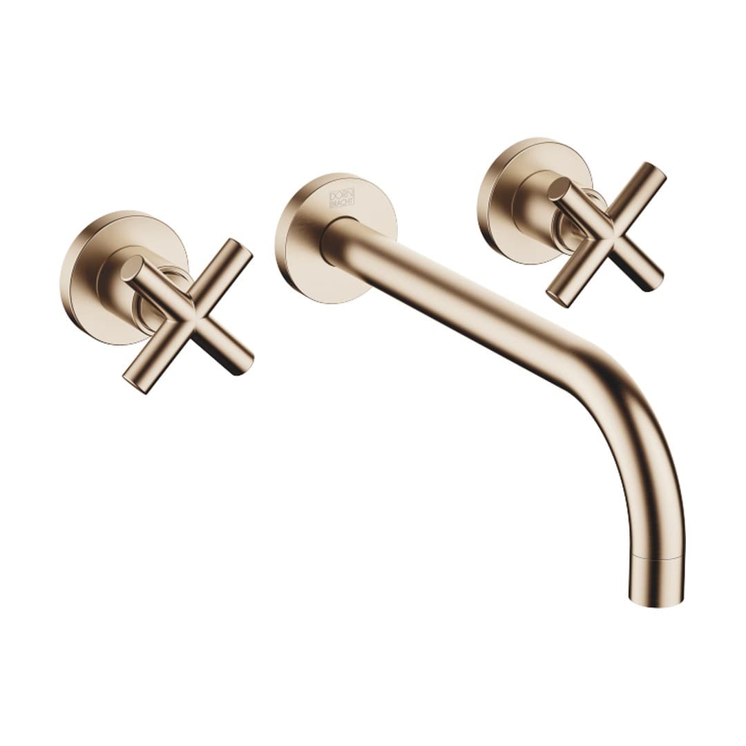 Dornbracht Tara – Μπαταρία Νιπτήρα Τοίχου – Wall-mounted basin mixer without pop-up waste – Brushed Champagne (22kt Gold) (36717892-46)